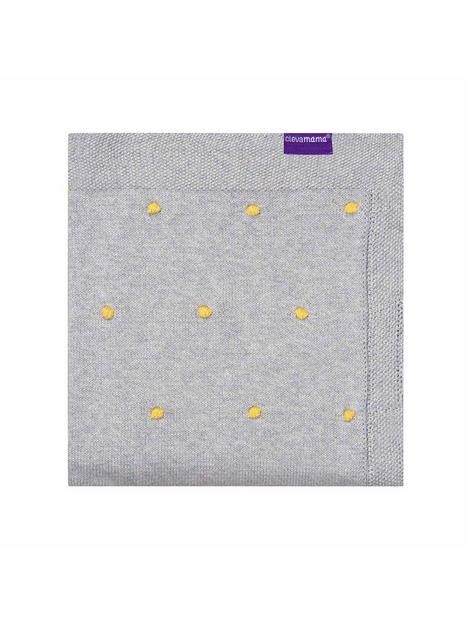 clevamama-knitted-pom-pom-baby-blanket-nbspcotton-80-x-100-cm-grey