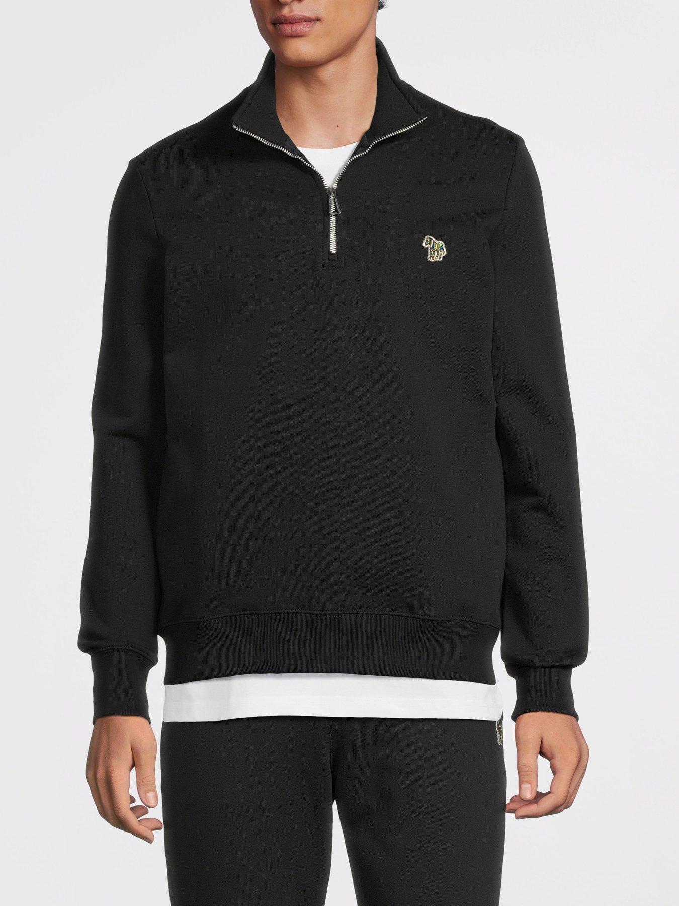  image of ps-paul-smith-14-zip-sweat-top-black