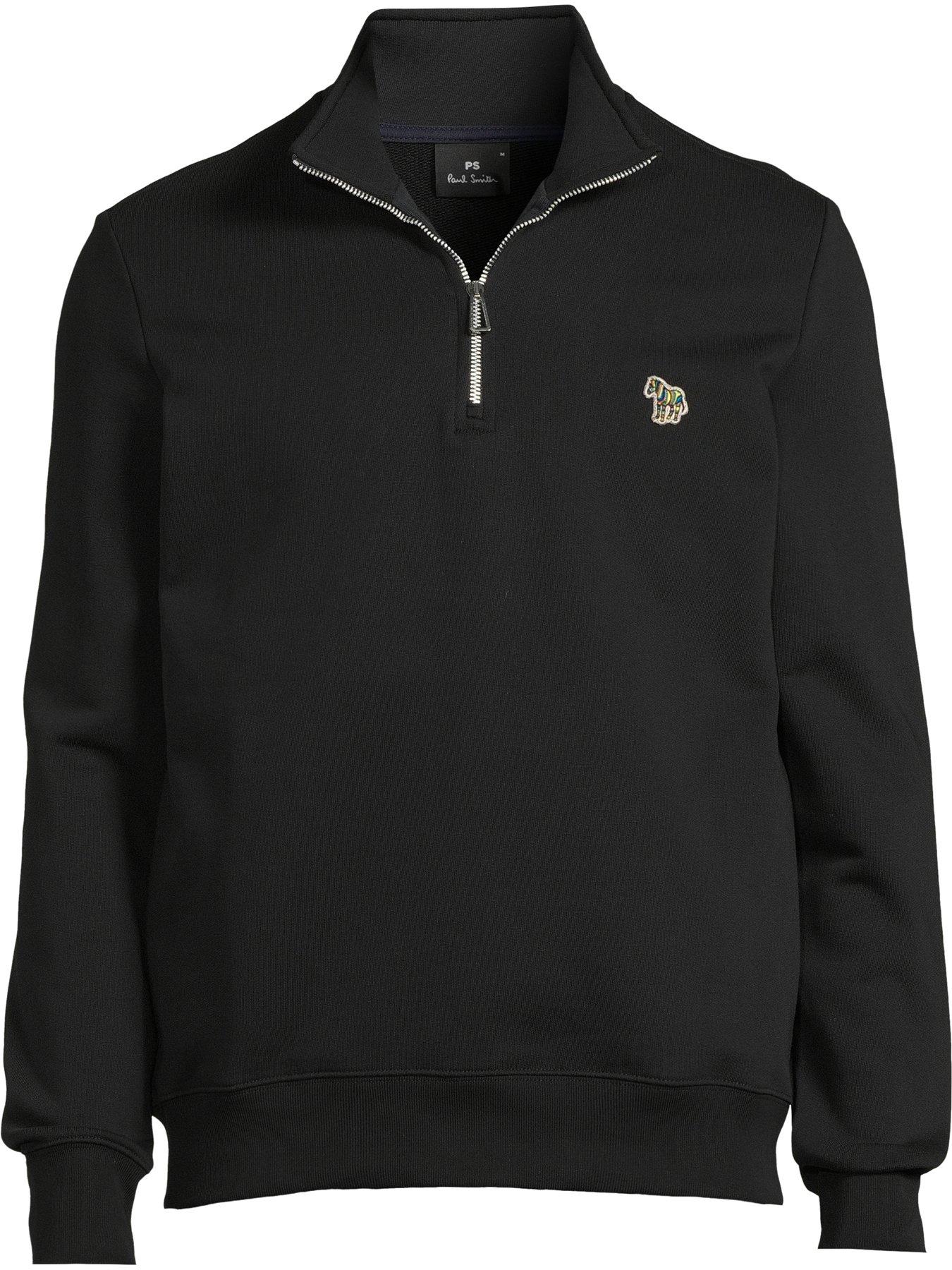  image of ps-paul-smith-14-zip-sweat-top-black