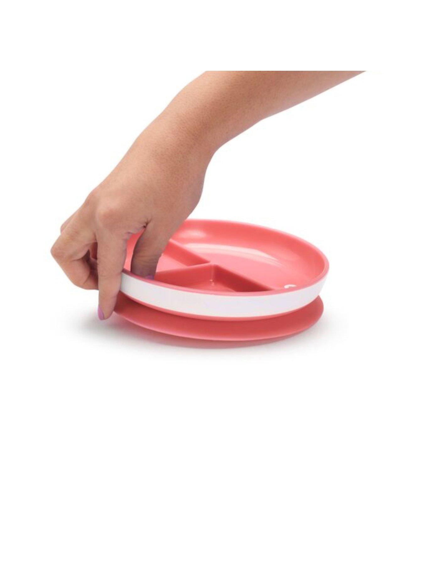  image of munchkin-stay-put-suction-plates-and-gentle-scoop-spoons-bundle--purplepink