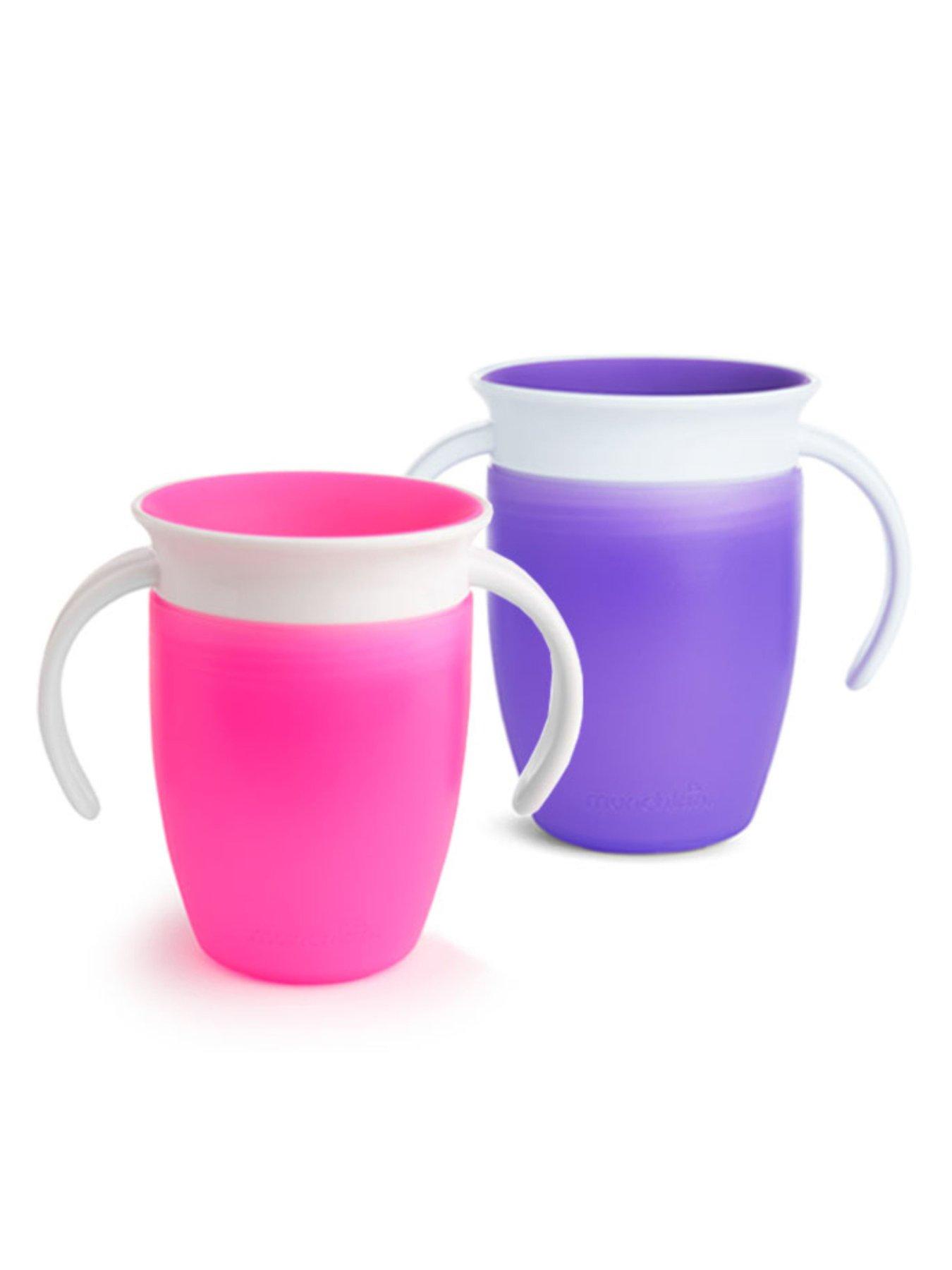 Munchkin C’est Silicone! Training Cup with Straw, 4oz, Coral