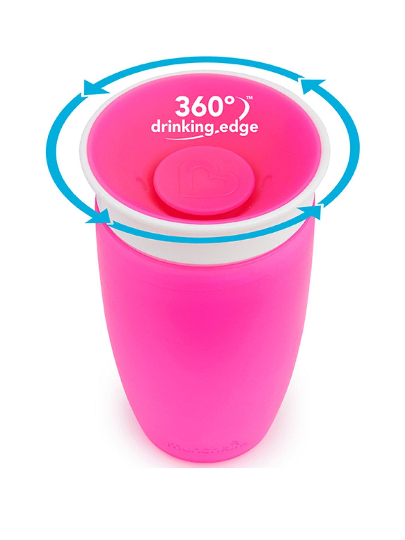 Image 2 of 4 of Munchkin Miracle 360 Sippy Cup, 10oz/296ml- 2 Pack (Pink/Purple)