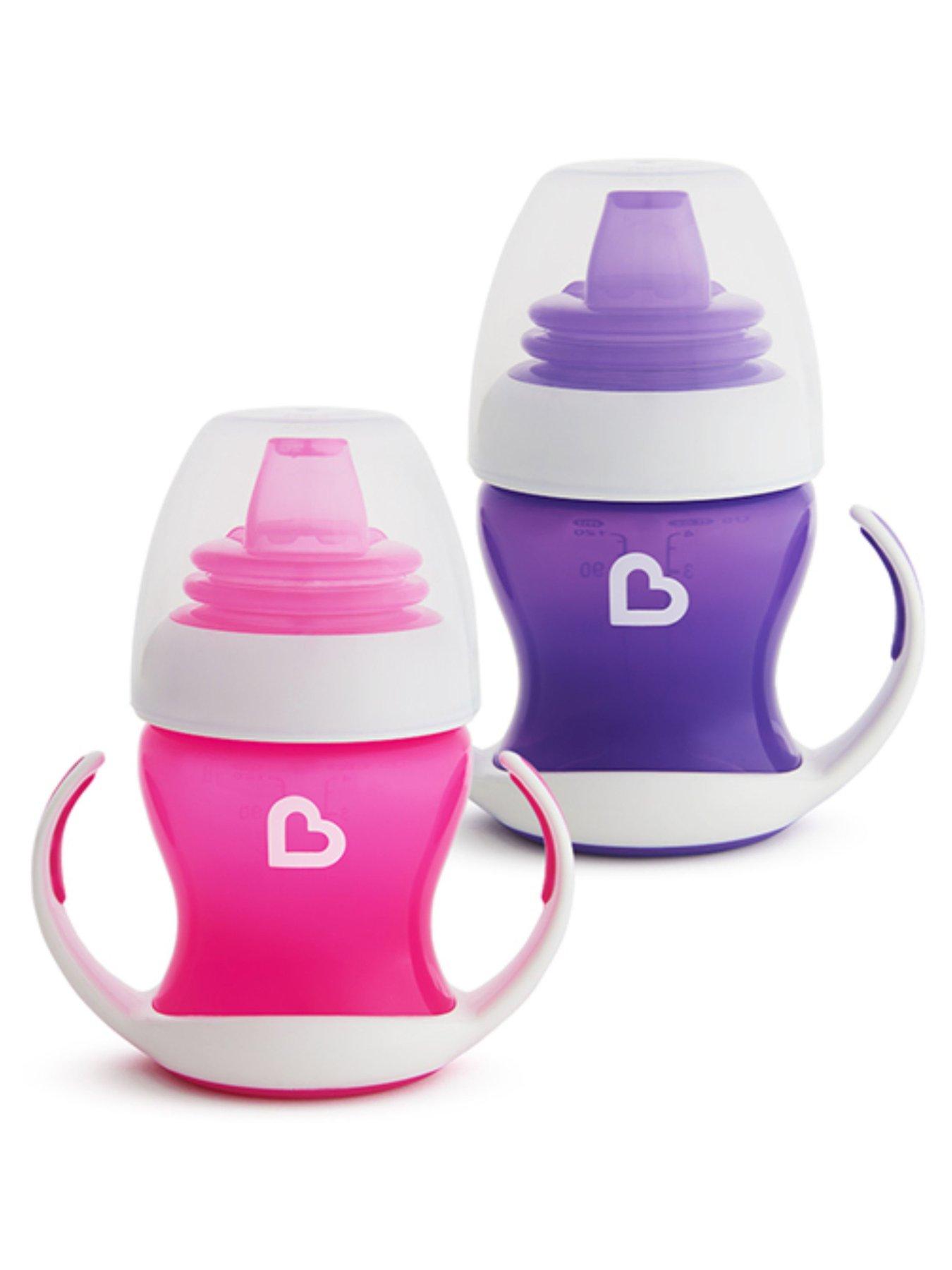 undefined Gentle Baby Transition Trainer Cup 4oz/118ml- 2 Pack (Pink/Purple)