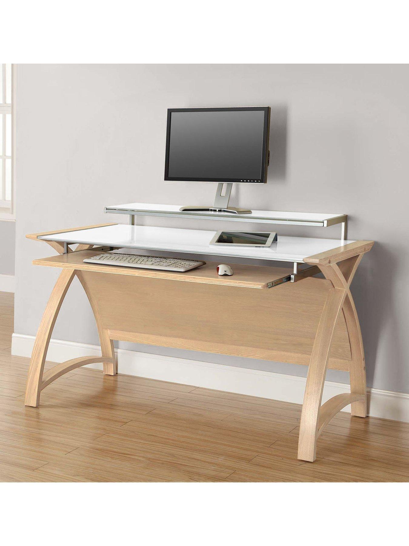 Jual Helsinki Large Desk With Pull Out Shelf - Real Wood Veneer