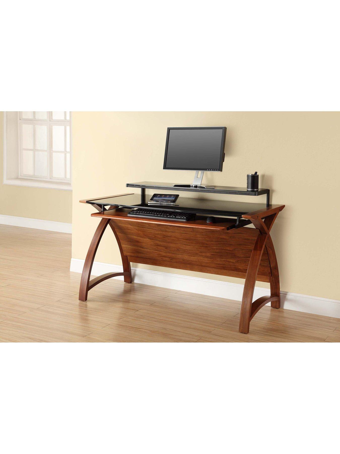 jual-helsinki-large-desk-with-pull-out-shelfnbsp--real-wood-veneer