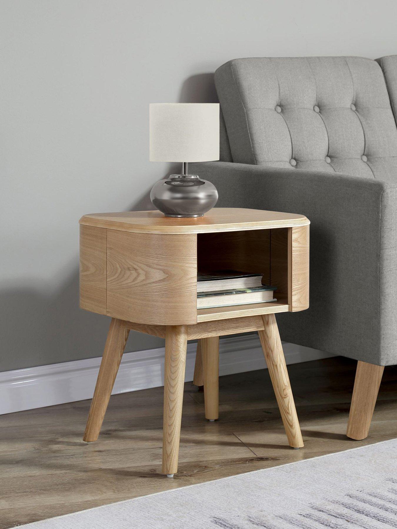 Very Home Oslo Lamp Table - Real Wood Oak Veneer