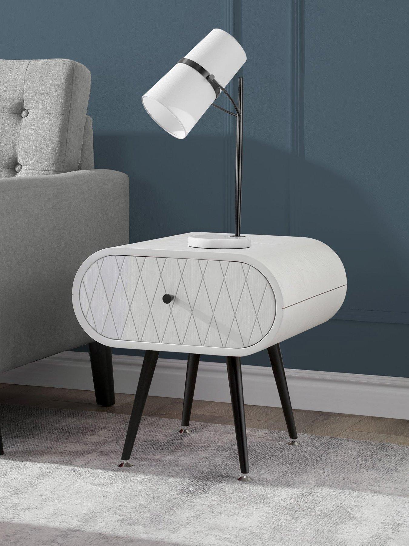 Image 1 of 4 of Jual Astana Lamp Table - Grey&nbsp;- Real Wood Veneer