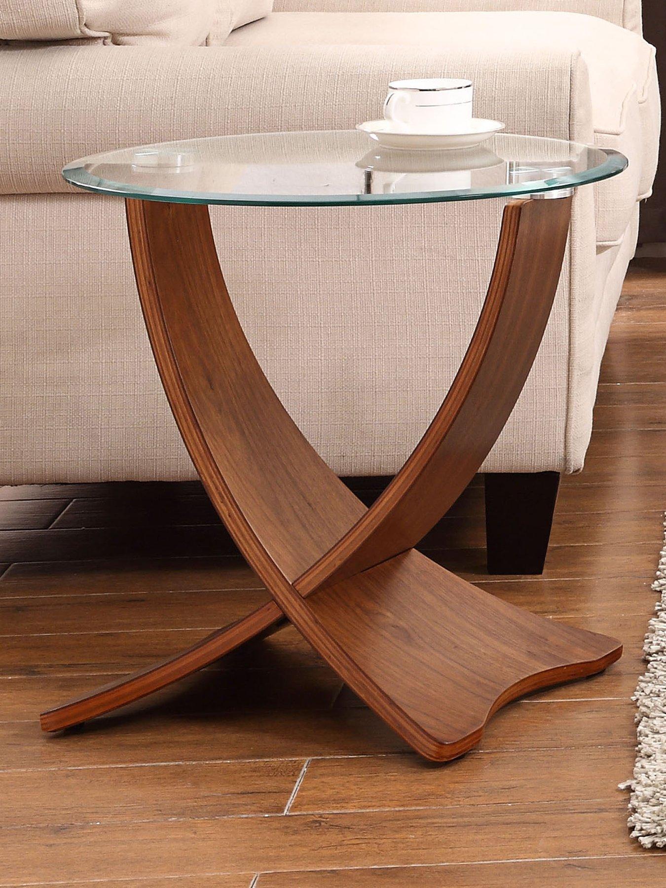 jual-siena-glass-side-tablenbsp--real-wood-veneer