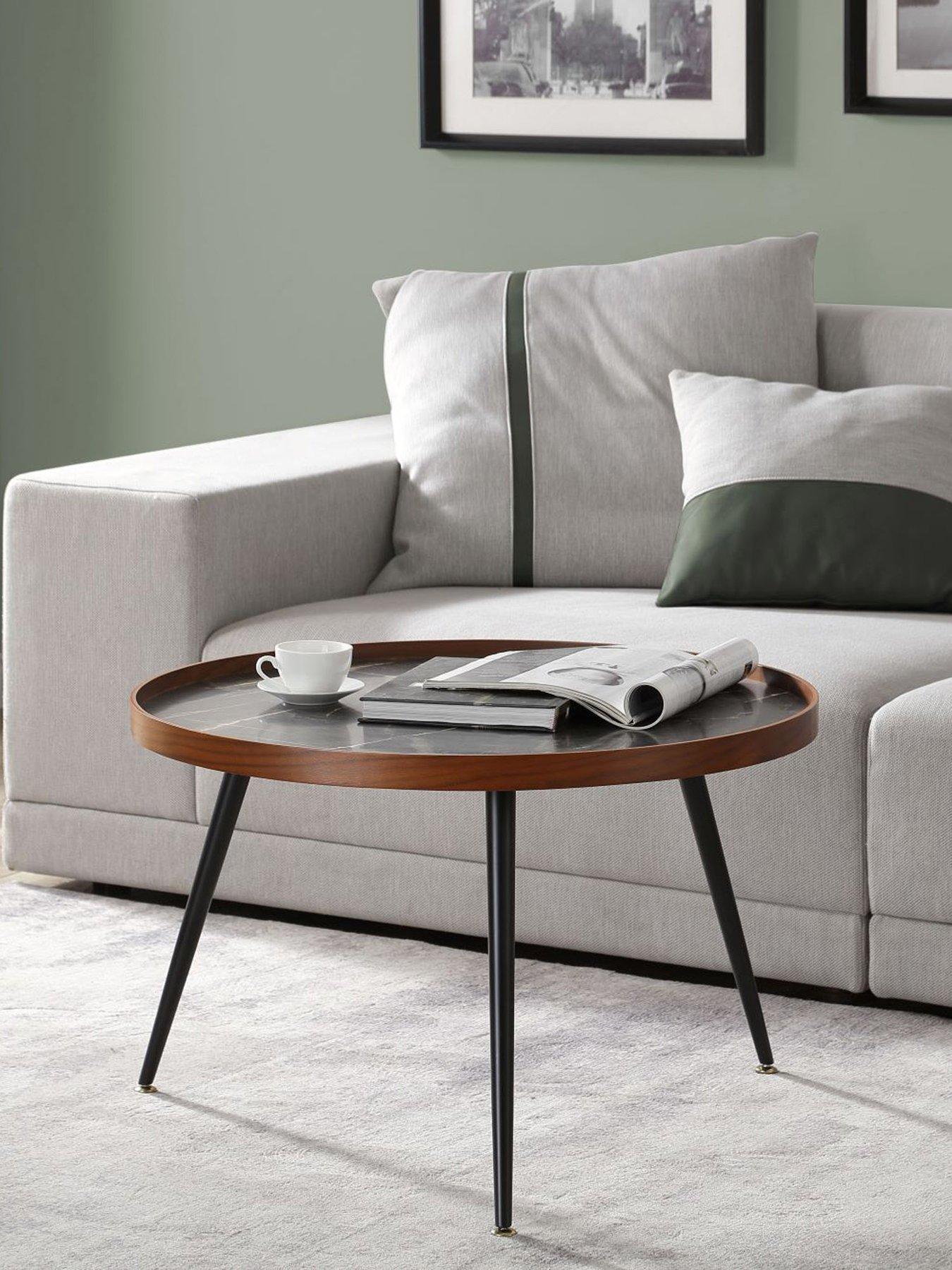 Jual Siena Coffee Table - Black/Walnut - Real Wood Veneer