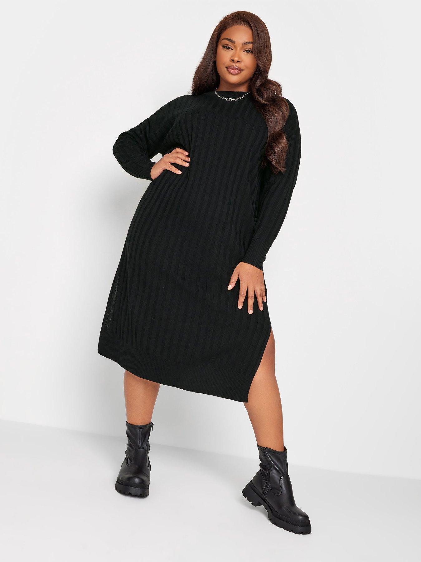 Ribbed Dress Black