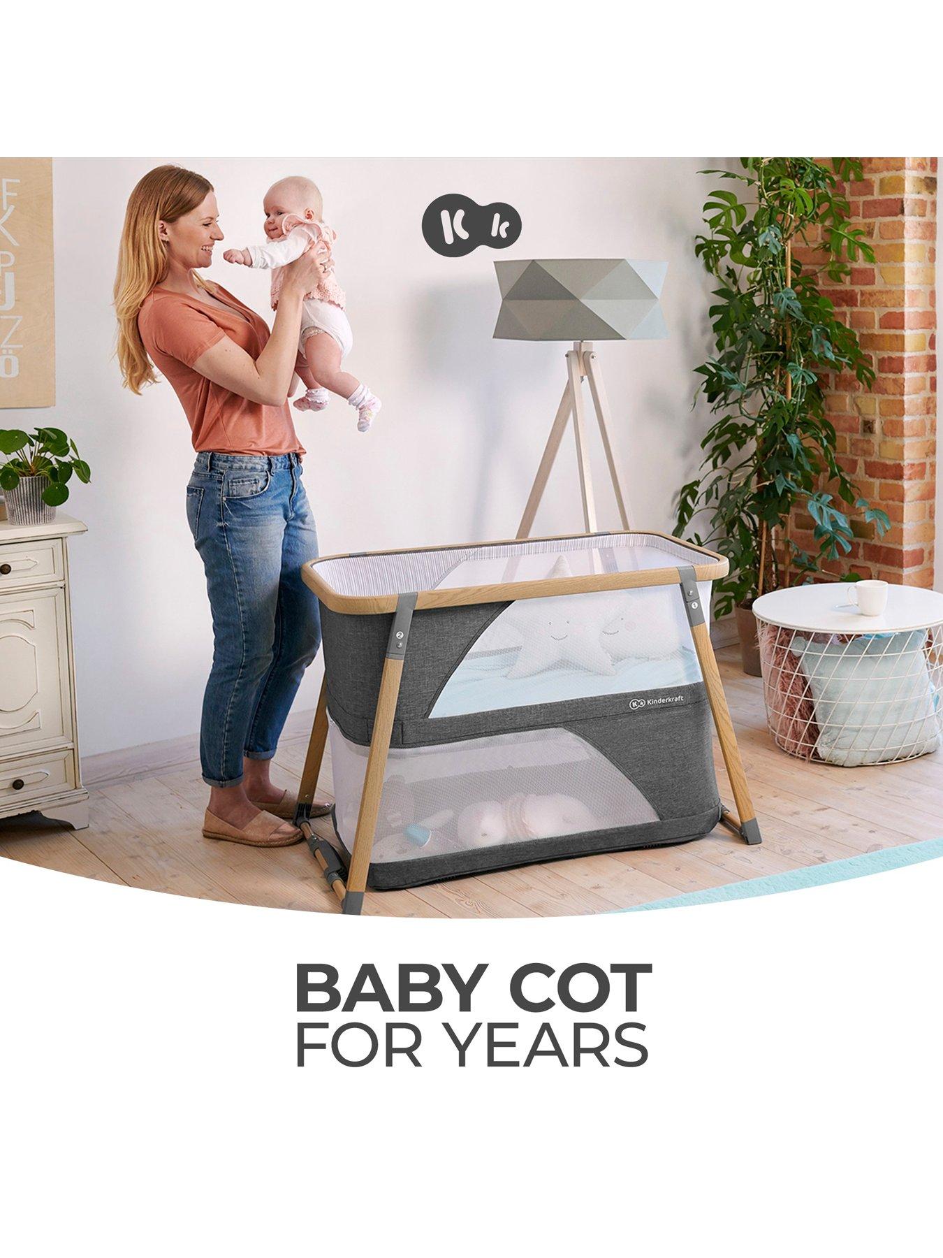 Kinderkraft Sofi in Travel Cot Grey Littlewoods