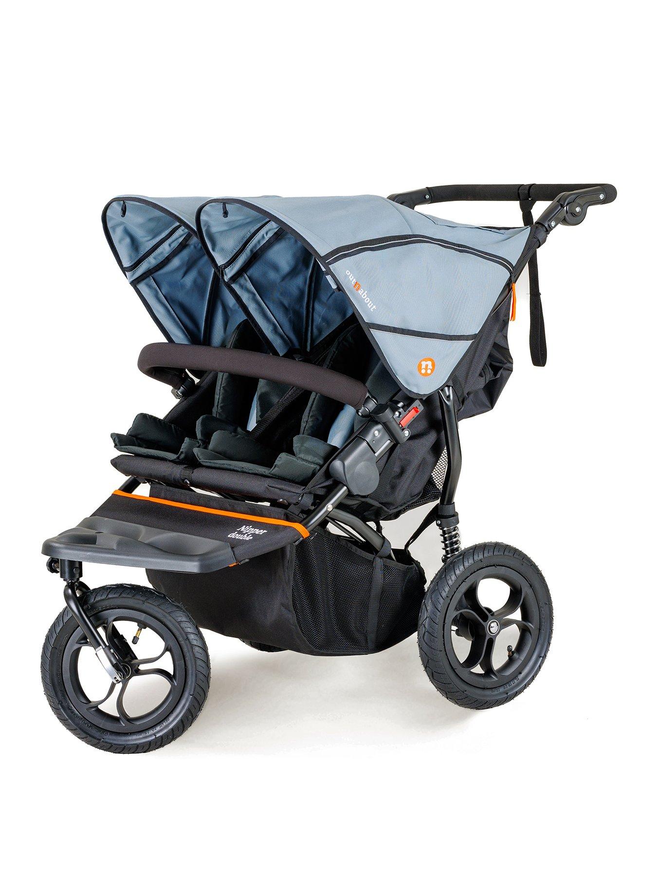 undefined Nipper Double V5 Pushchair - Rocksalt Grey