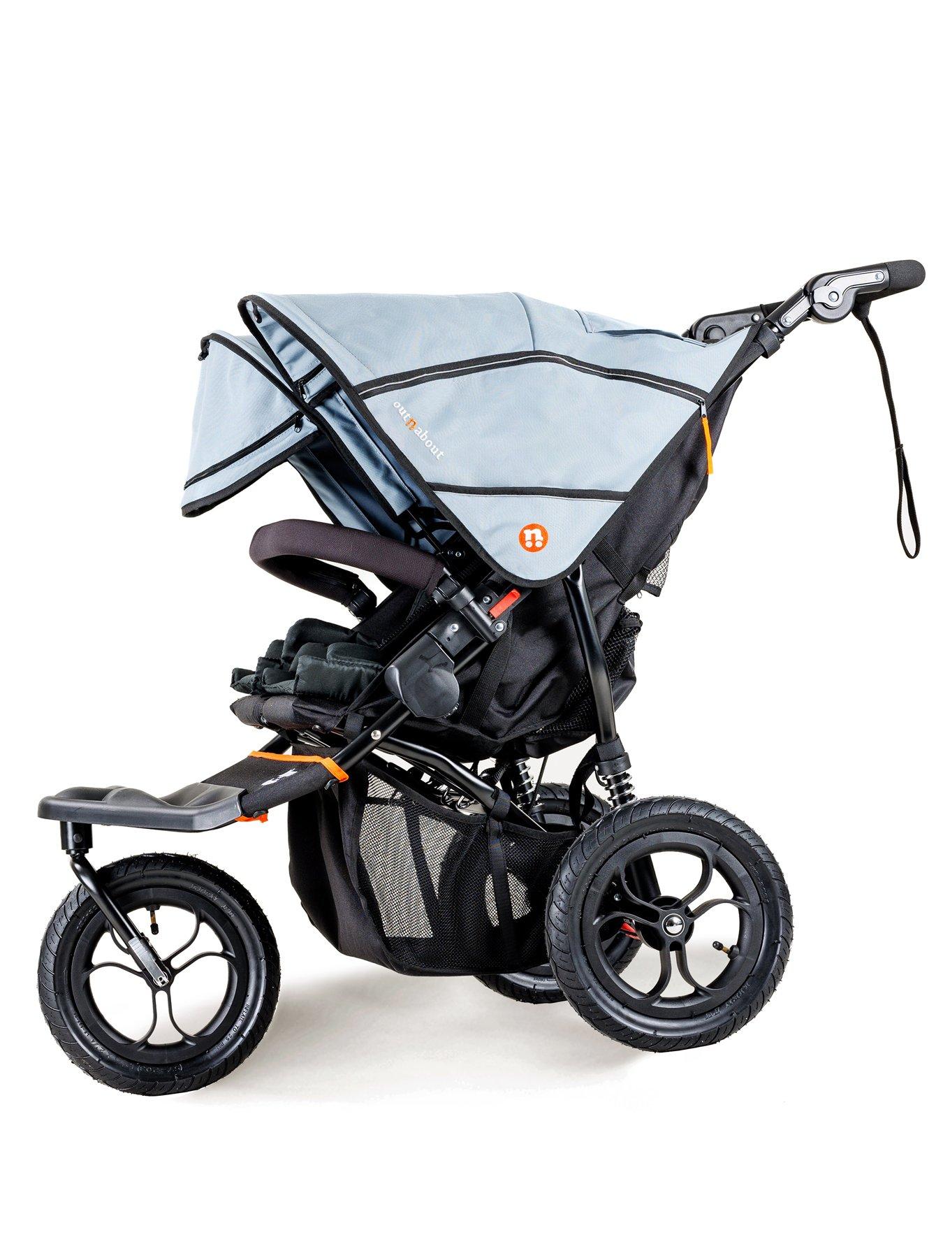  image of out-n-about-nipper-double-v5-pushchair-rocksalt-grey