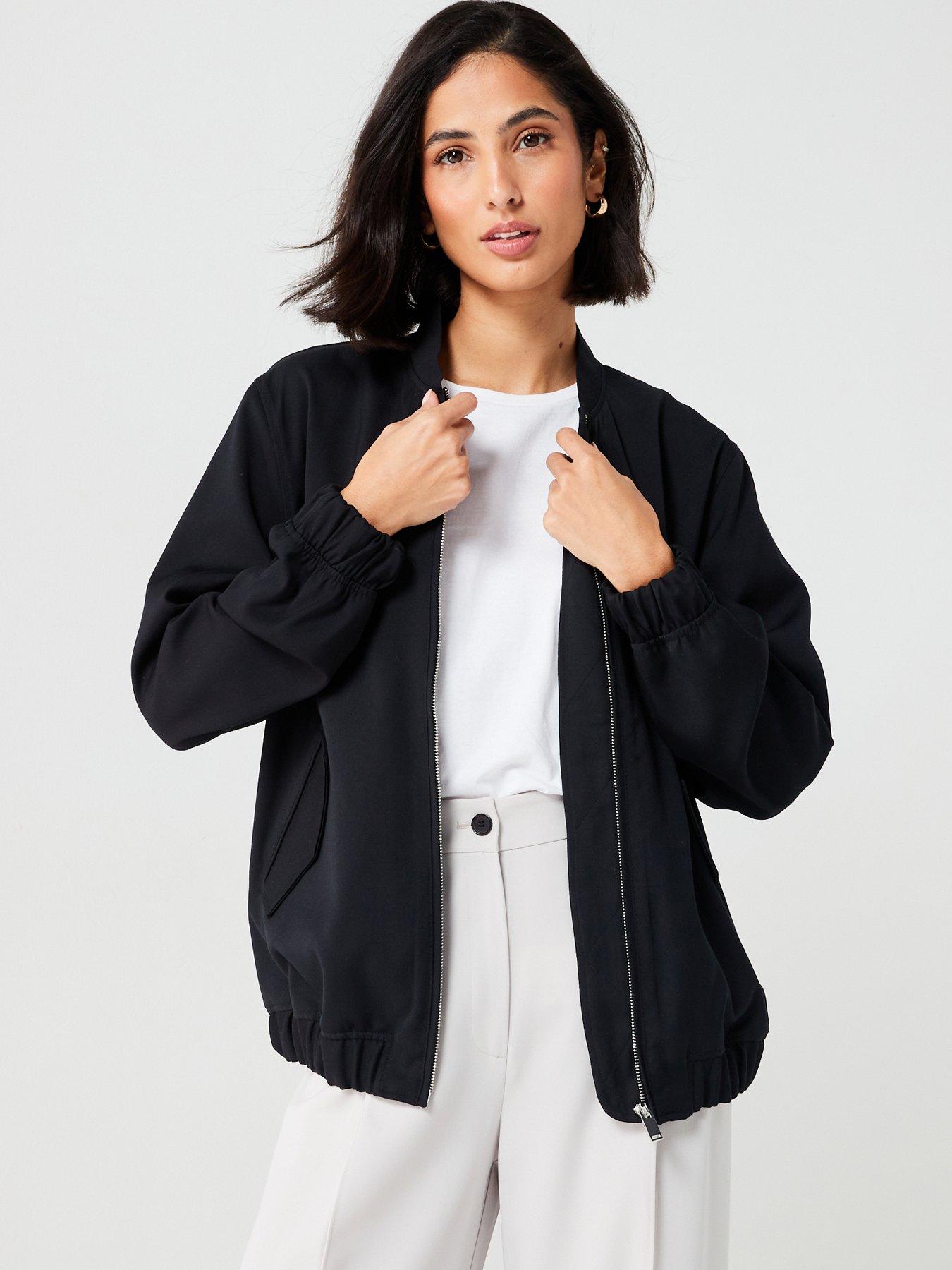 V by Very Bomber Jacket BLACK littlewoods