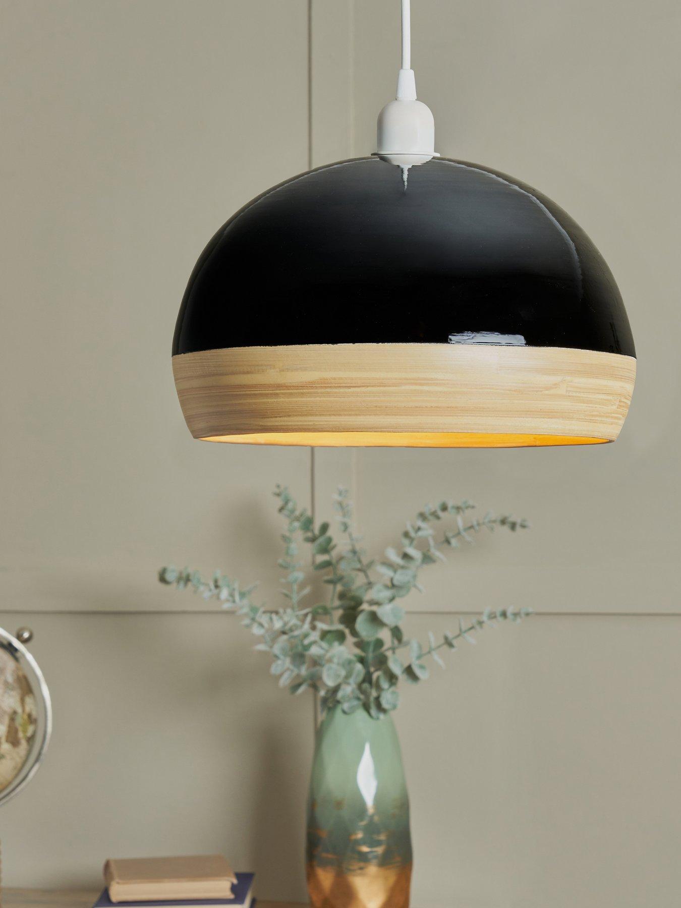  image of very-home-bamboo-spun-easy-fit-shade-in-black