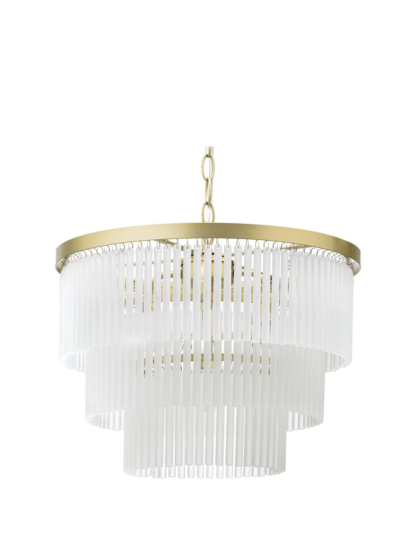 BHS Aubrey Frosted Glass 5 Light Pendant