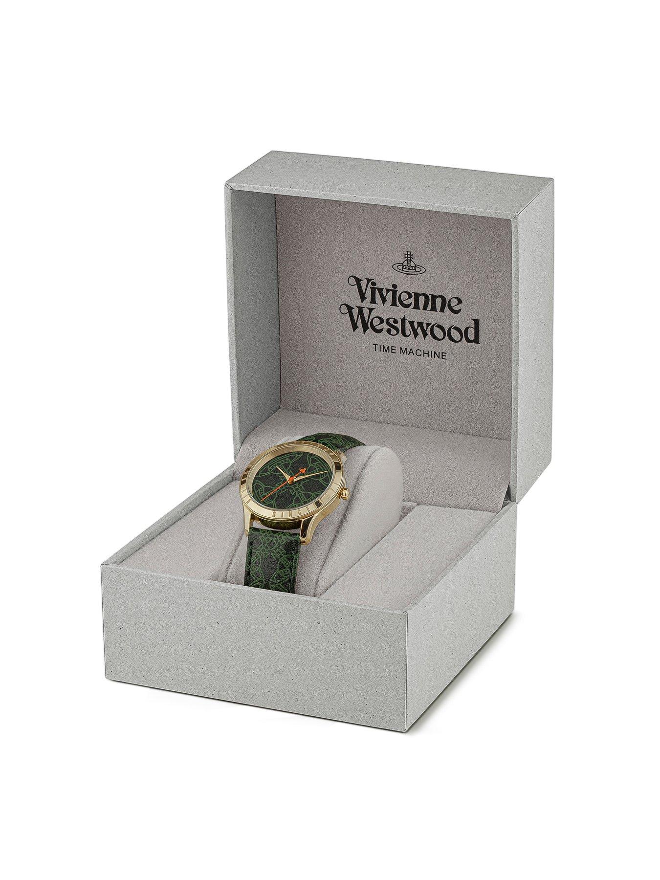 image of vivienne-westwood-green-orb-dial-green-strap-watch