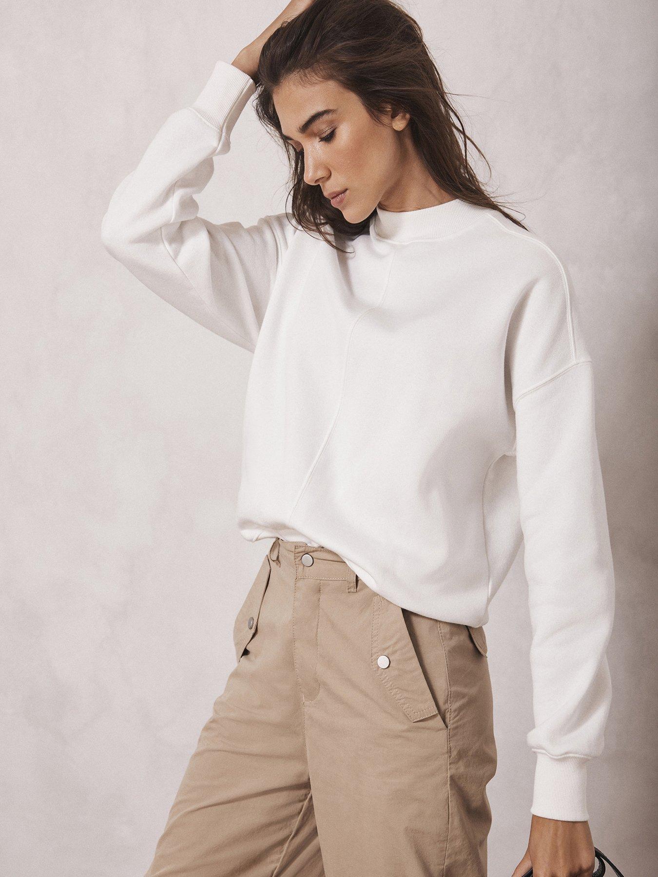 Mint Velvet Seam Detail Shirt, Ivory, XS