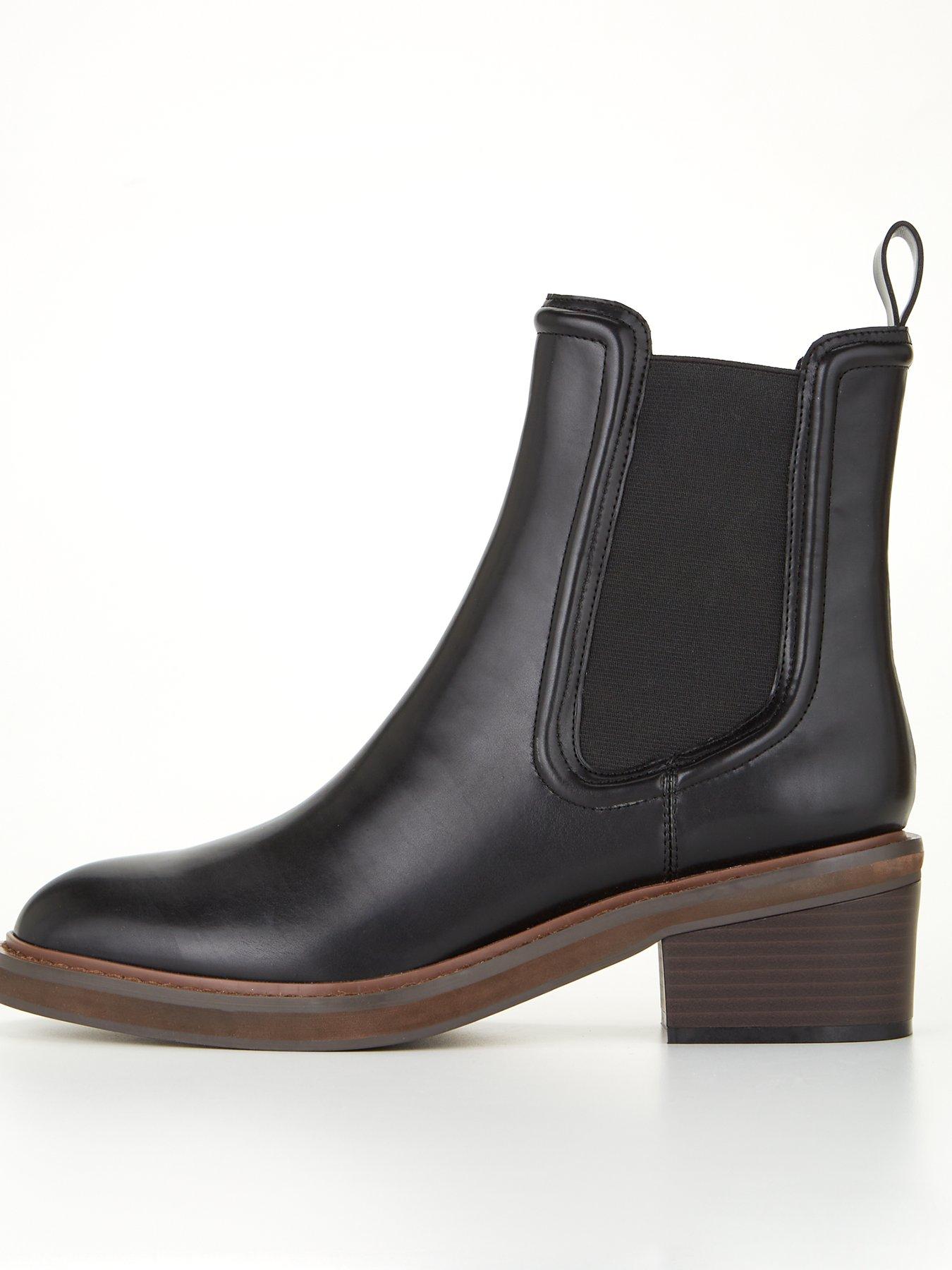 undefined Block Heel Chelsea Boot - Black