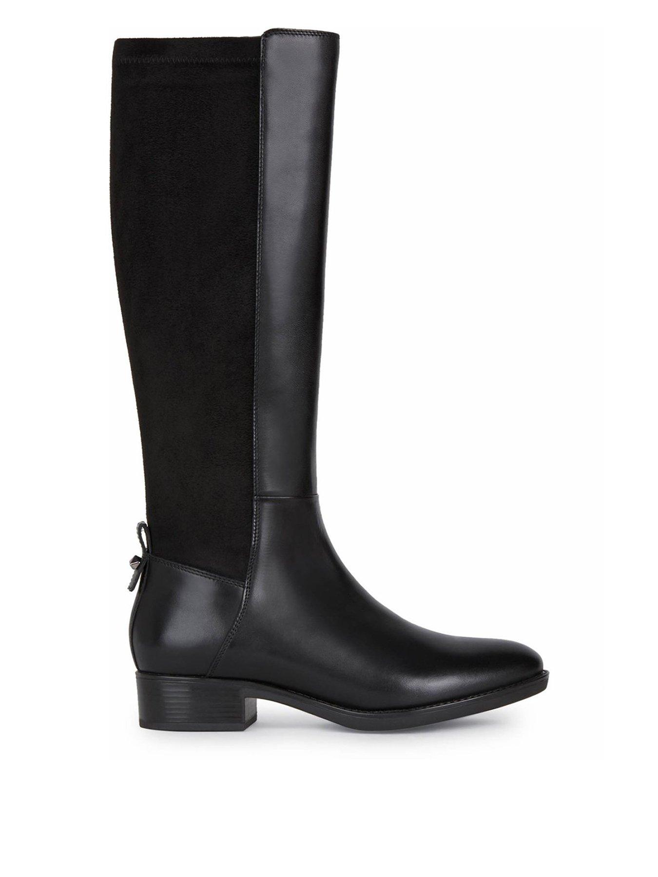 Long Tall Sally Leather Calf Boot Black littlewoods