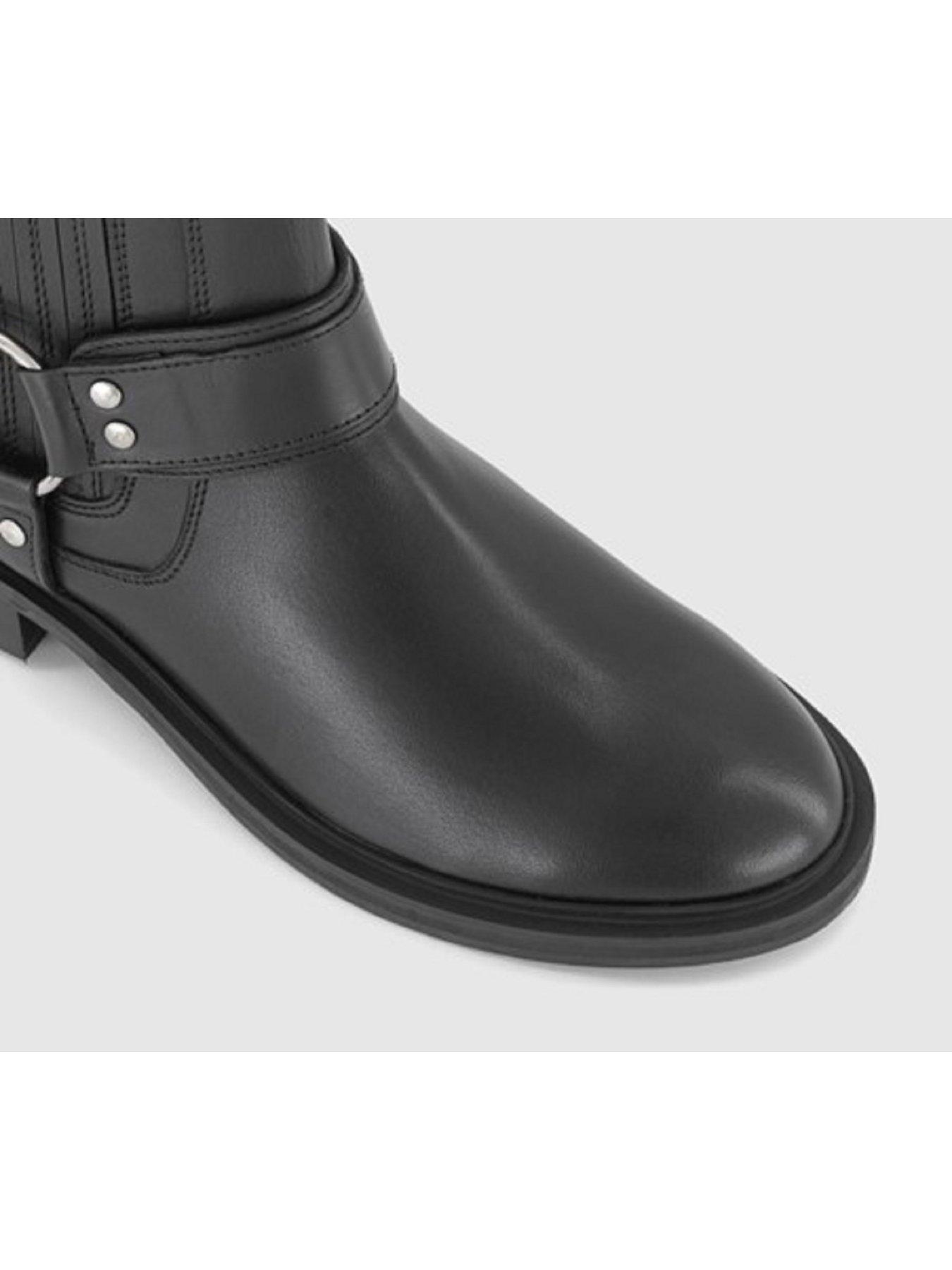 Office black 2024 biker boots