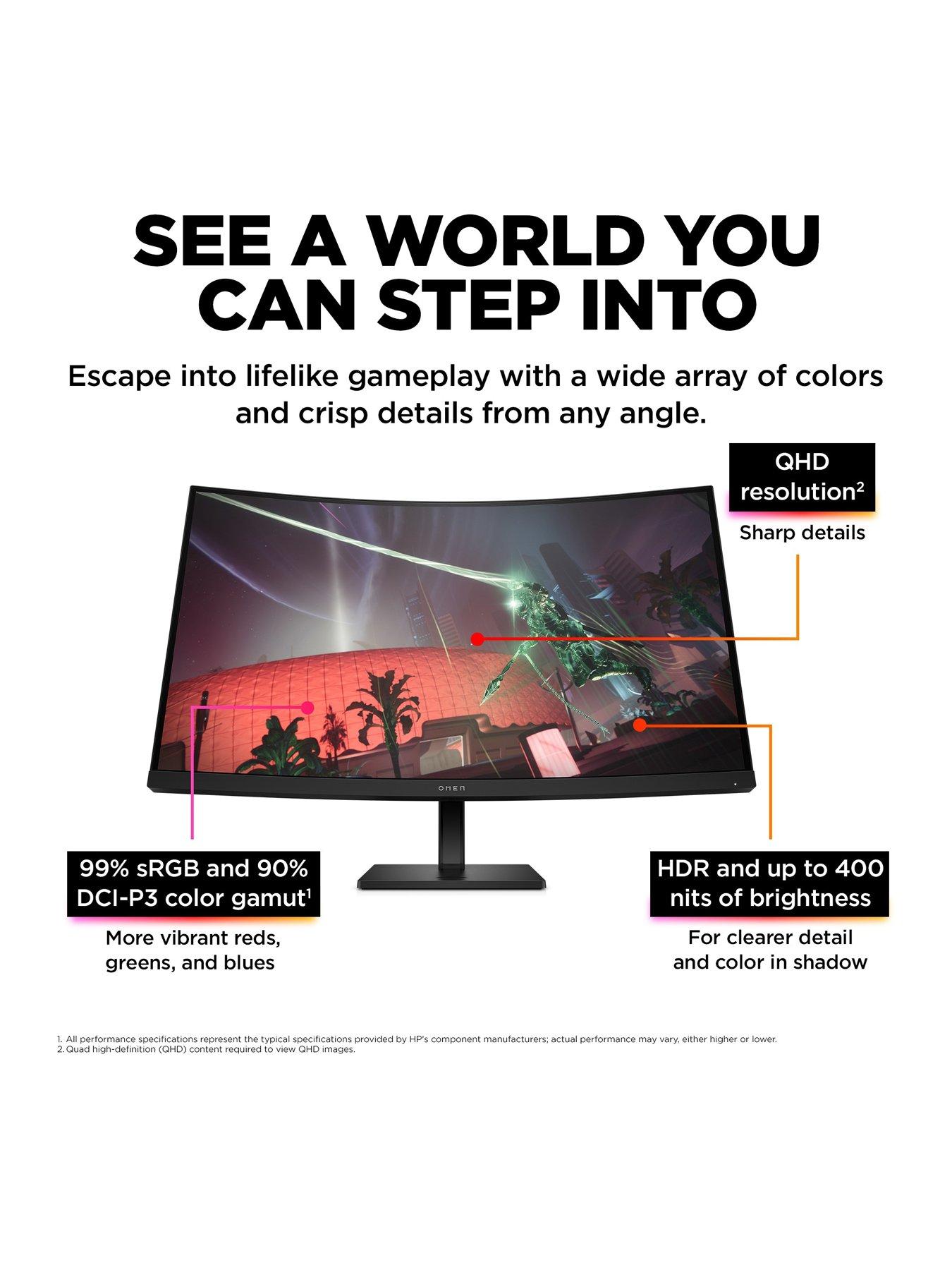  image of hp-omen-32c-curved-gaming-monitor-315in-qhd-2560-x-1440nbsp165hznbsp1ms-response-amd-freesynctrade-premium-adjustable-stand-pc-amp-console-compatible