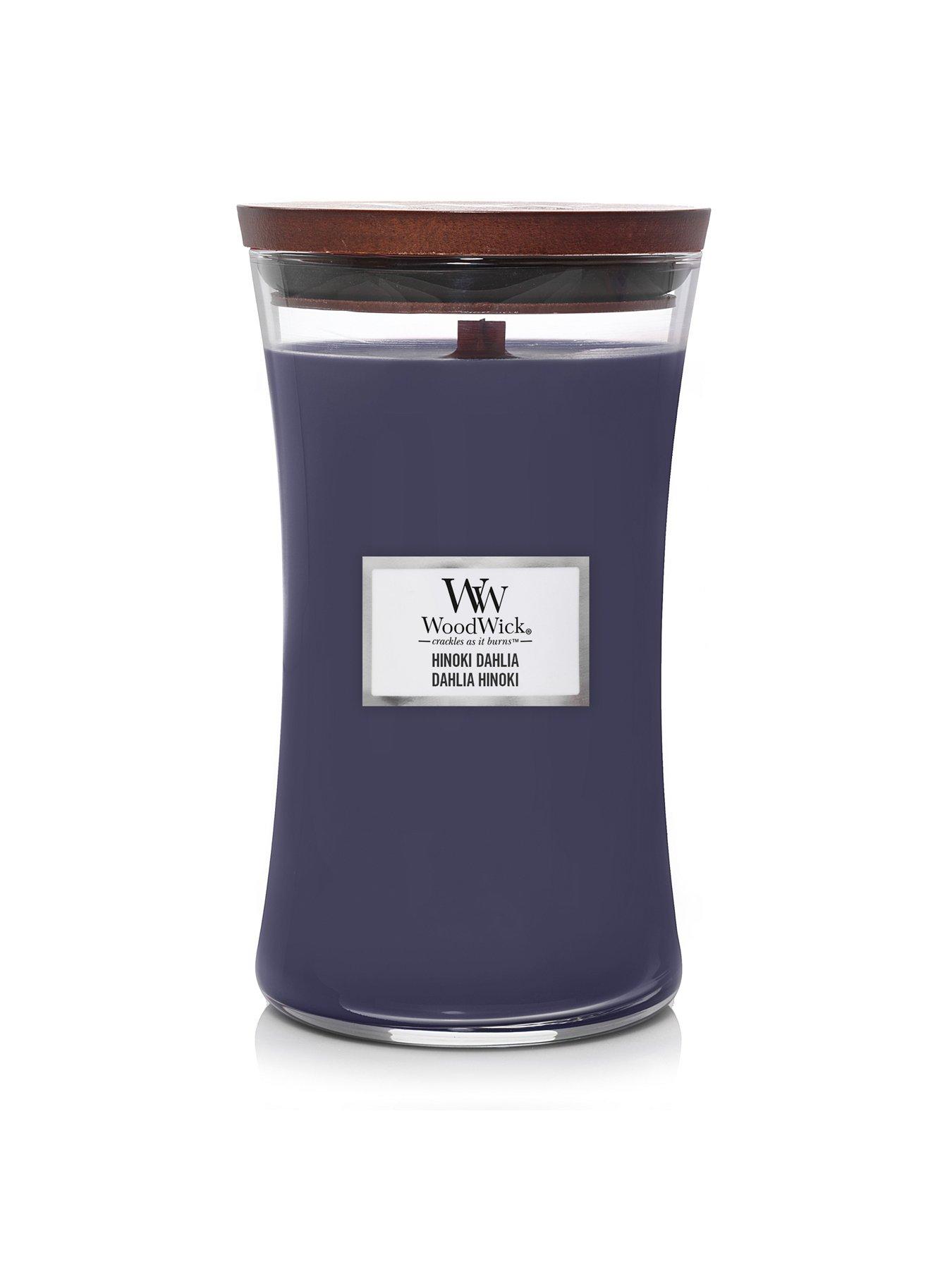  image of woodwick-large-hourglass-candle-ndash-hinoki-dahlia