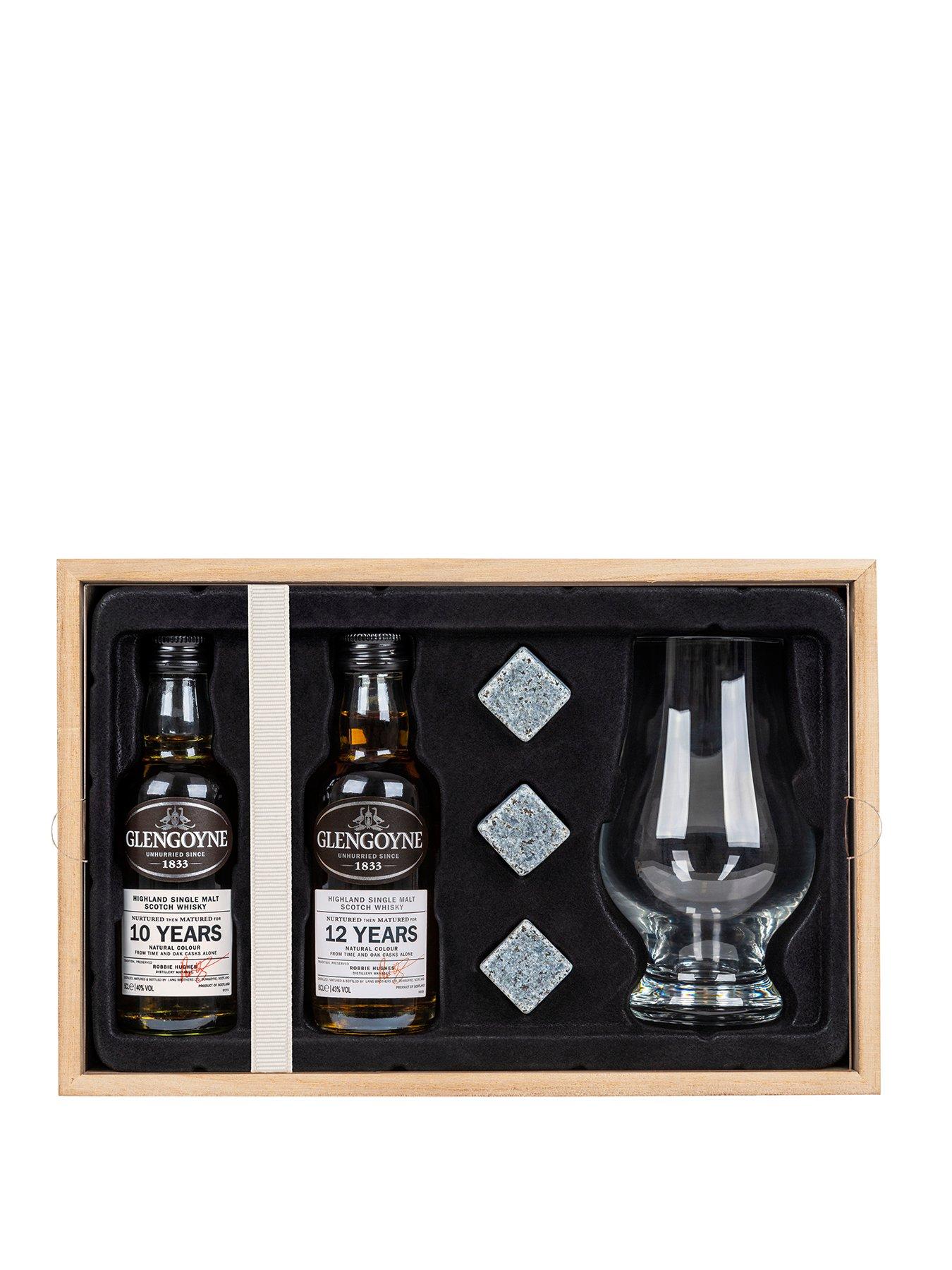 undefined Glengoyne Whisky Giftset with Stones and Glass in Wooden Box