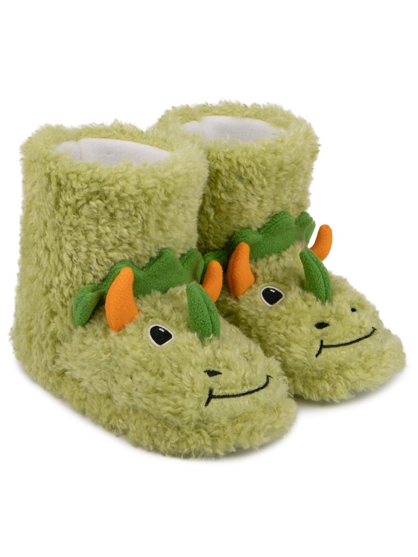 TOTES Dino Boot Slippers littlewoods