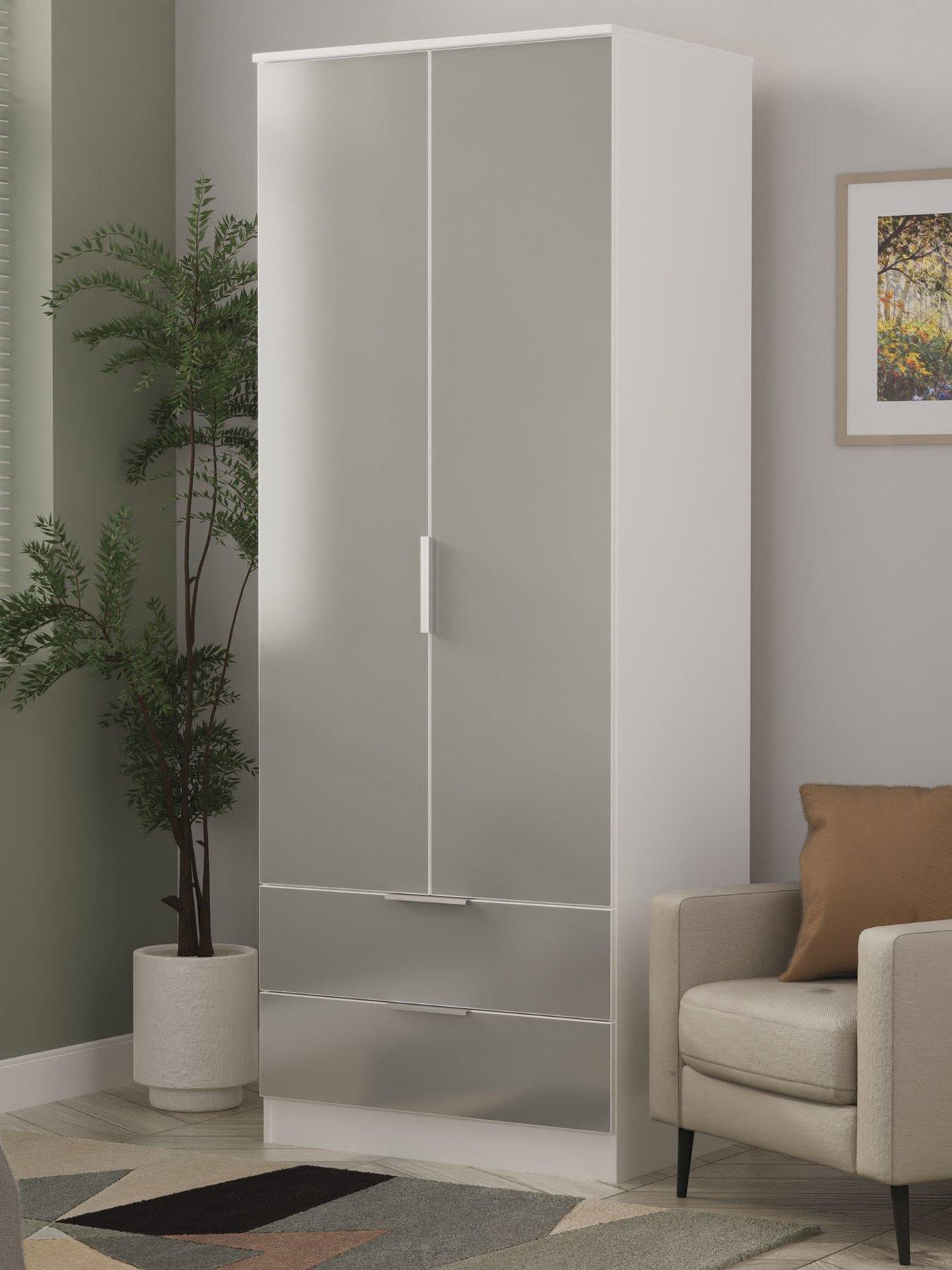 front image of swift-adair-ready-assembled-2-door-2-drawer-wardrobe