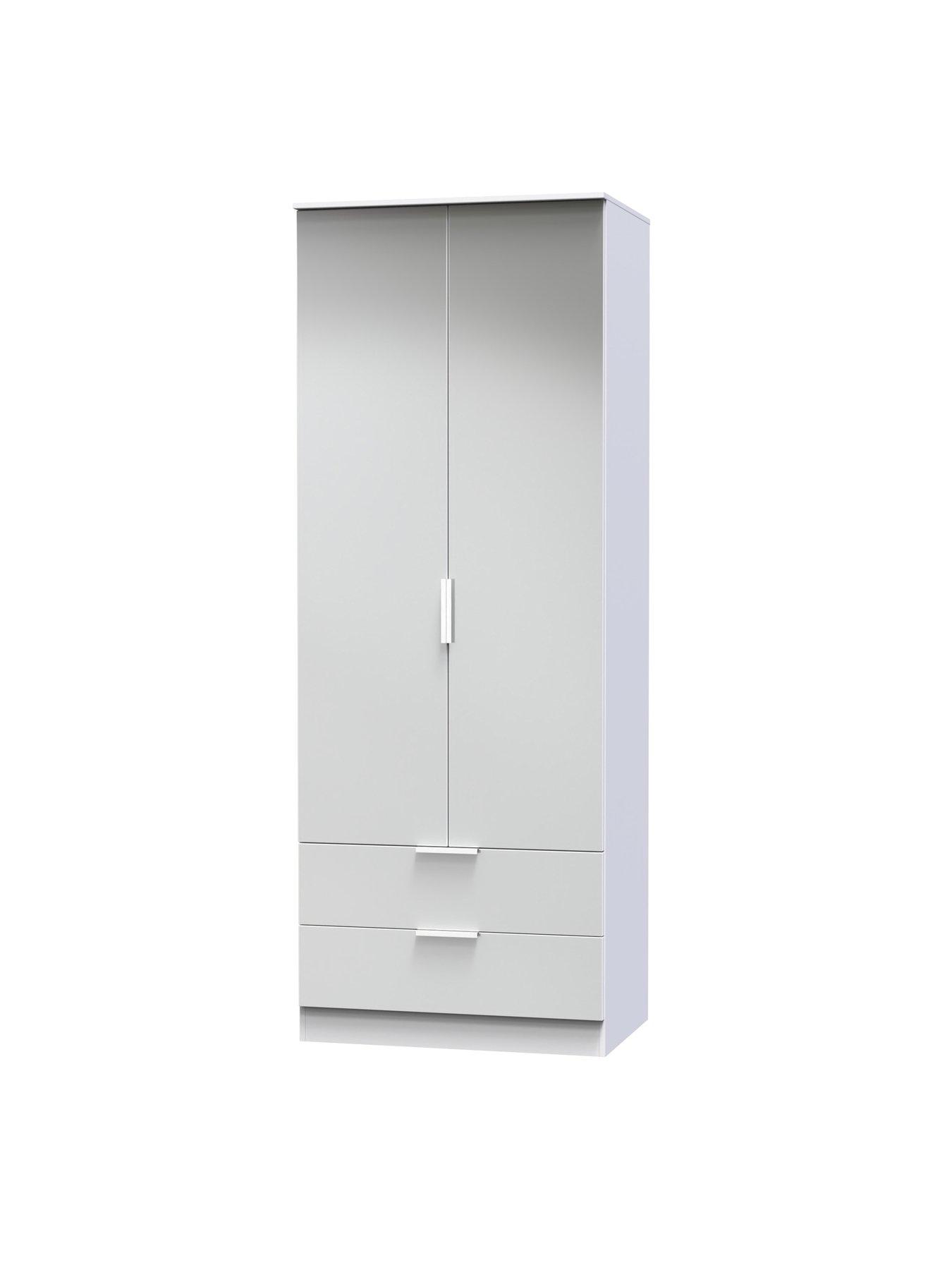  image of swift-adair-ready-assembled-2-door-2-drawer-wardrobe