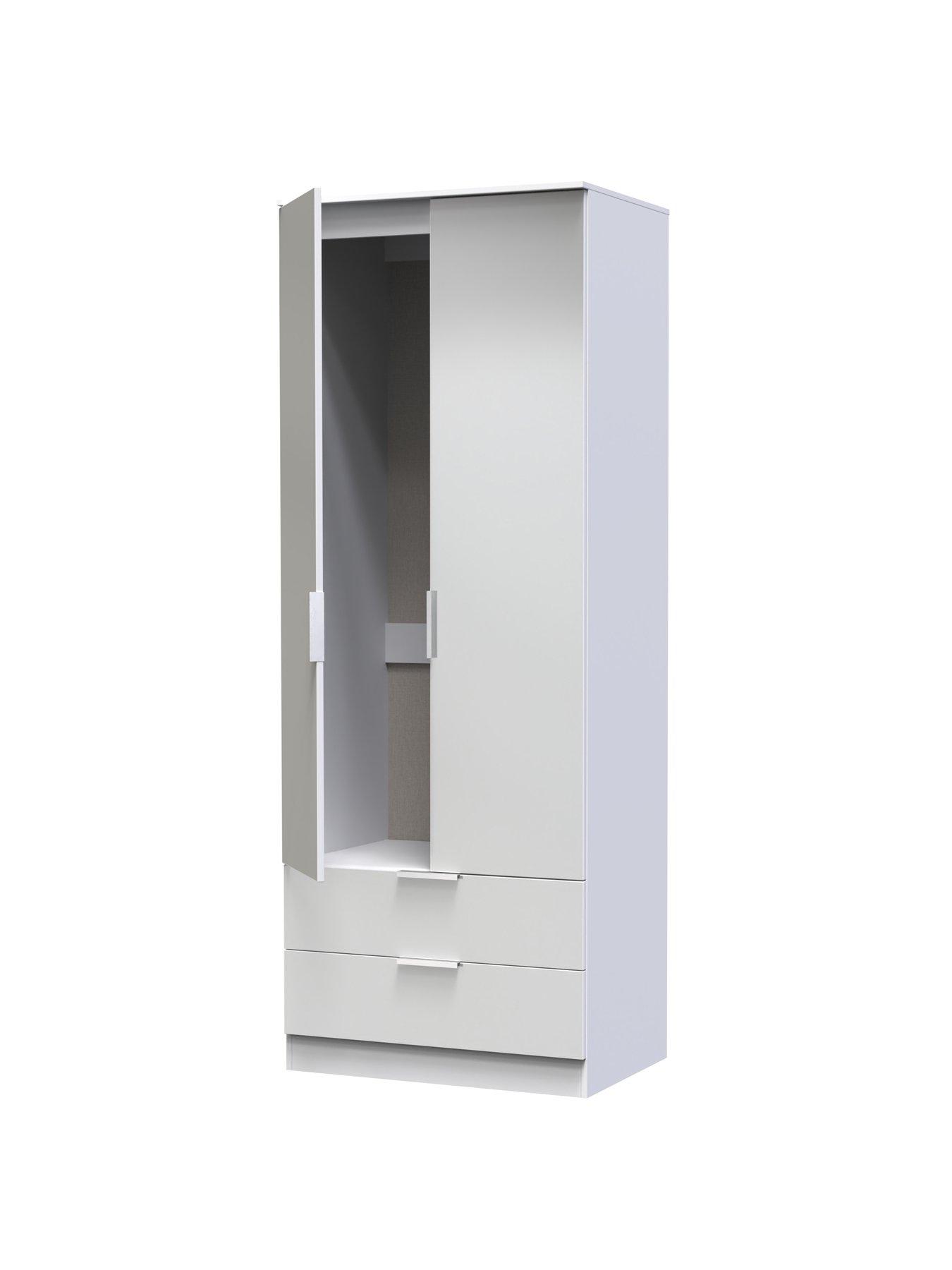  image of swift-adair-ready-assembled-2-door-2-drawer-wardrobe