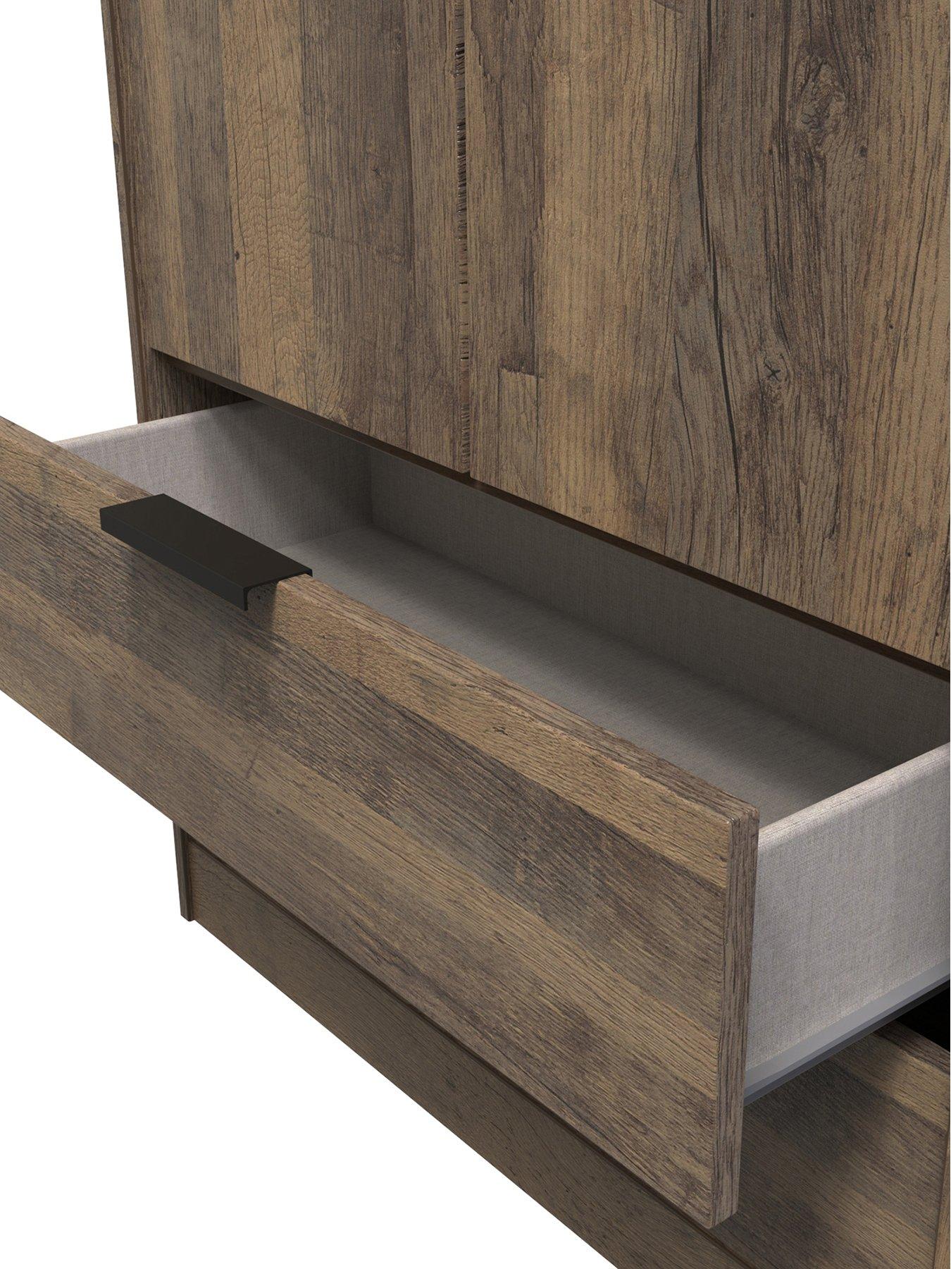  image of swift-emerson-ready-assembled-2-door-2-drawer-wardrobe