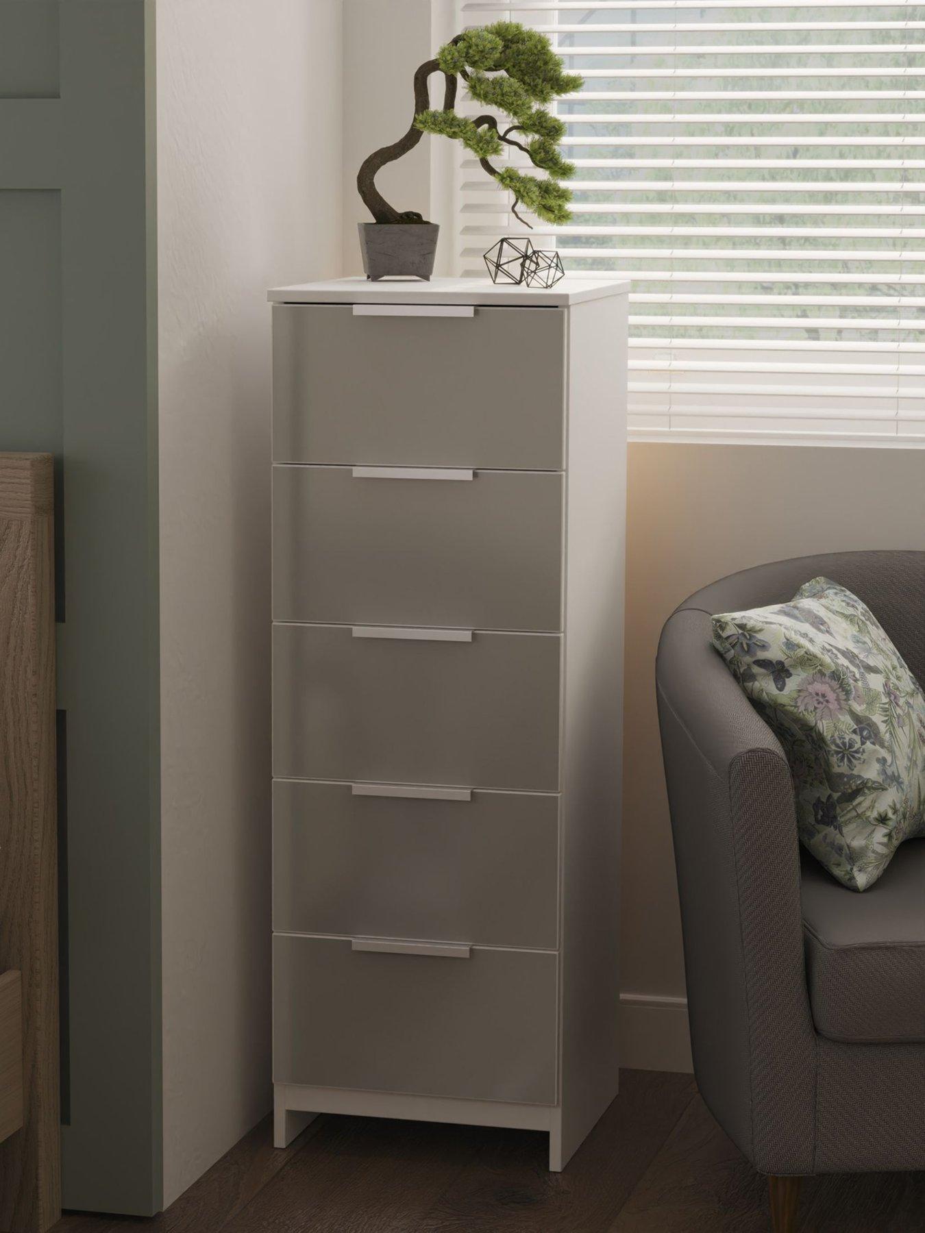  image of swift-adair-ready-assembled-5-drawer-tallboy