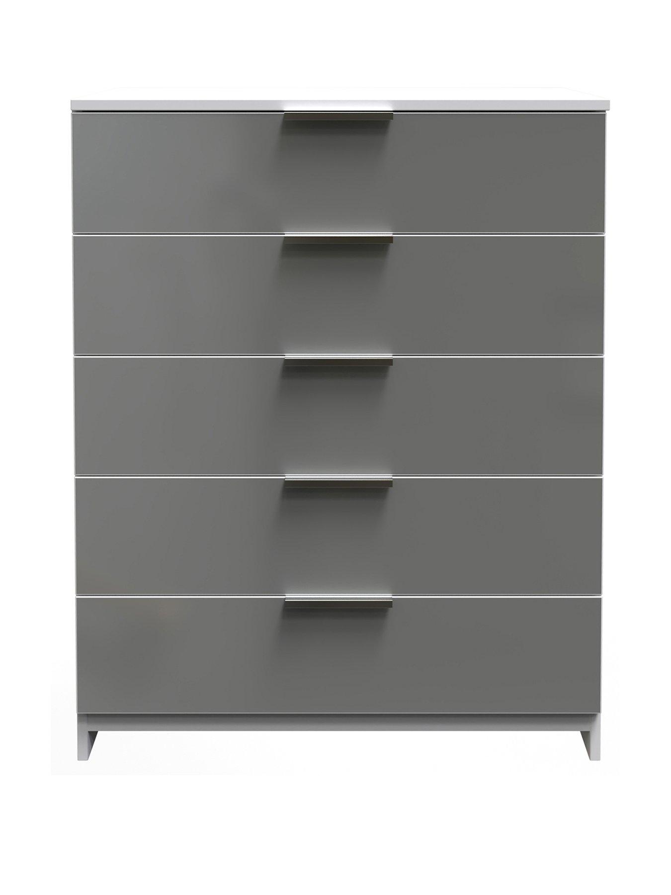 stillFront image of swift-adair-ready-assembled-5-drawer-chest-mattnbspgreynbsp