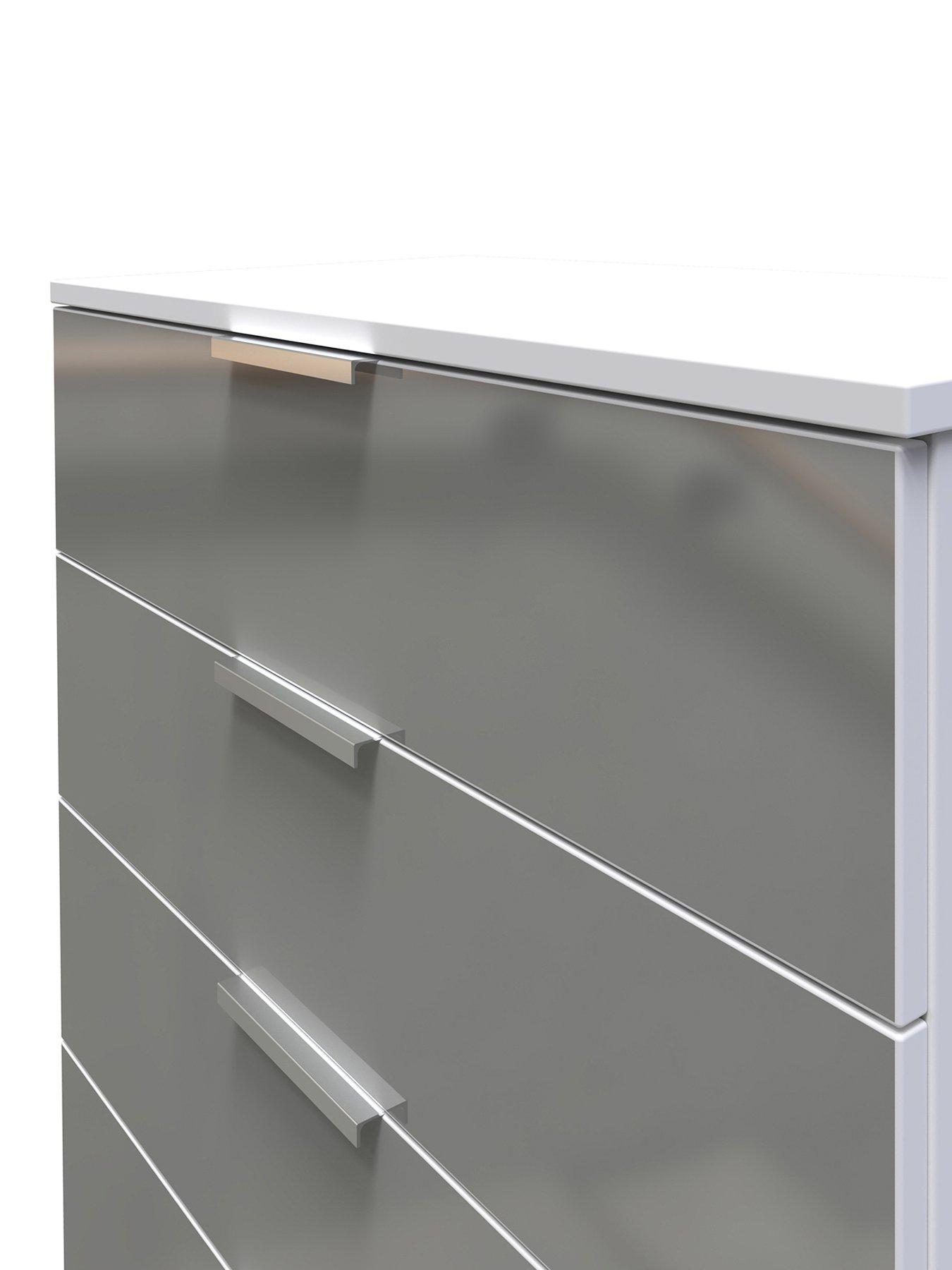  image of swift-adair-ready-assembled-5-drawer-chest-mattnbspgreynbsp