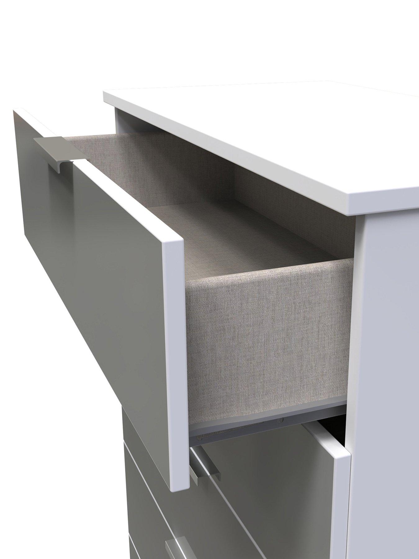  image of swift-adair-ready-assembled-5-drawer-chest-mattnbspgreynbsp