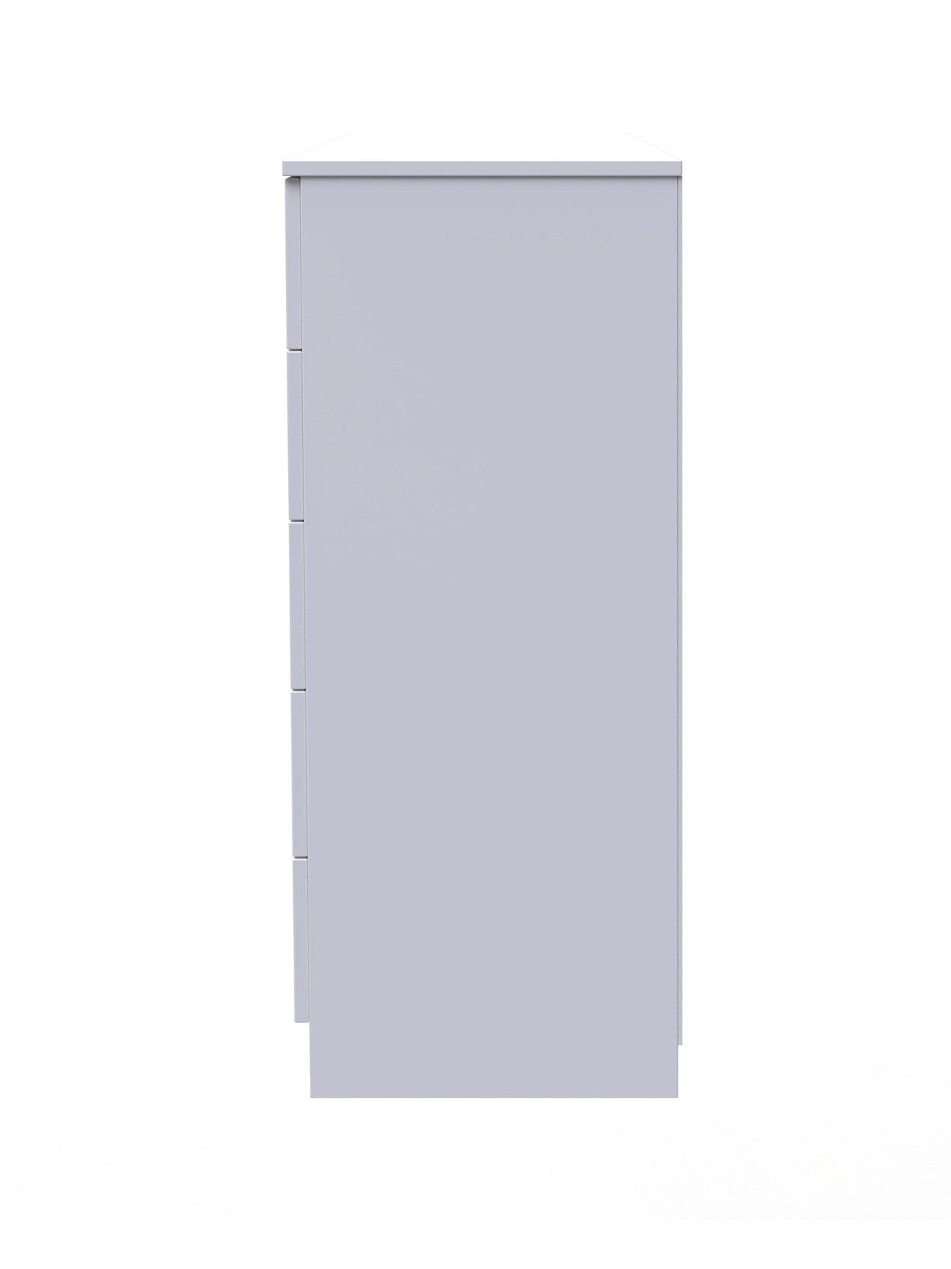  image of swift-adair-ready-assembled-5-drawer-chest-mattnbspgreynbsp
