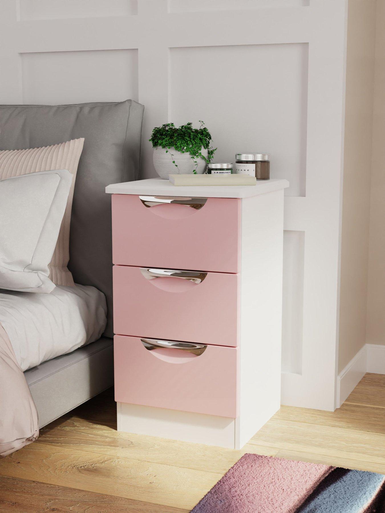 swift-alva-ready-assembled-3-drawer-gloss-bedside-chest-pink