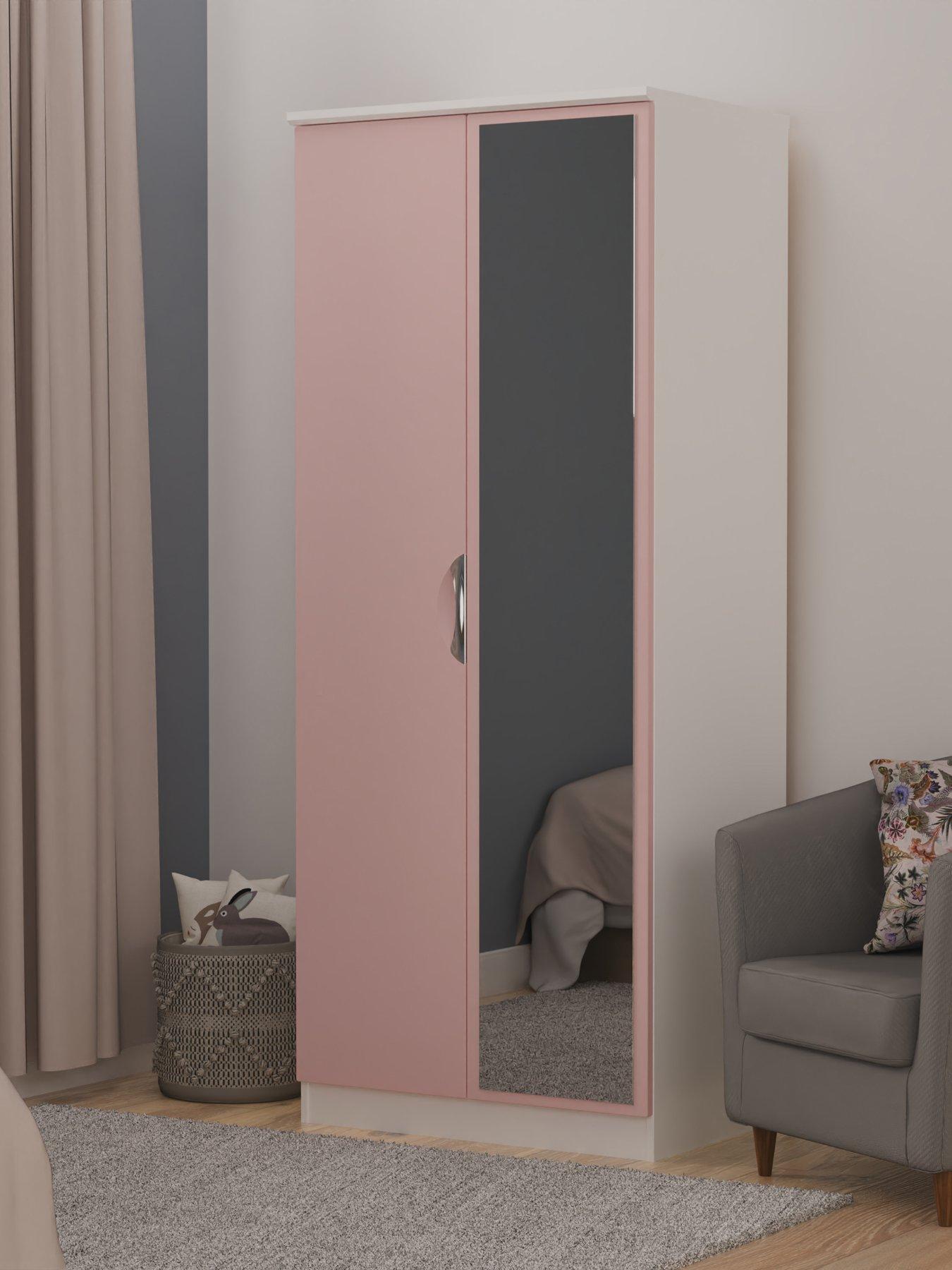swift-alva-ready-assembled-2-door-gloss-mirrored-wardrobe-pink