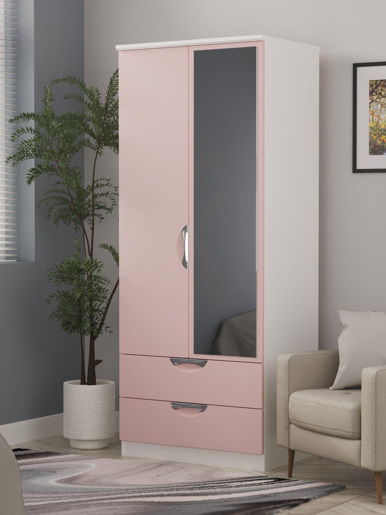 swift-alva-ready-assemblednbsp2-door-2-drawer-glossnbspmirrored-wardrobe-pink