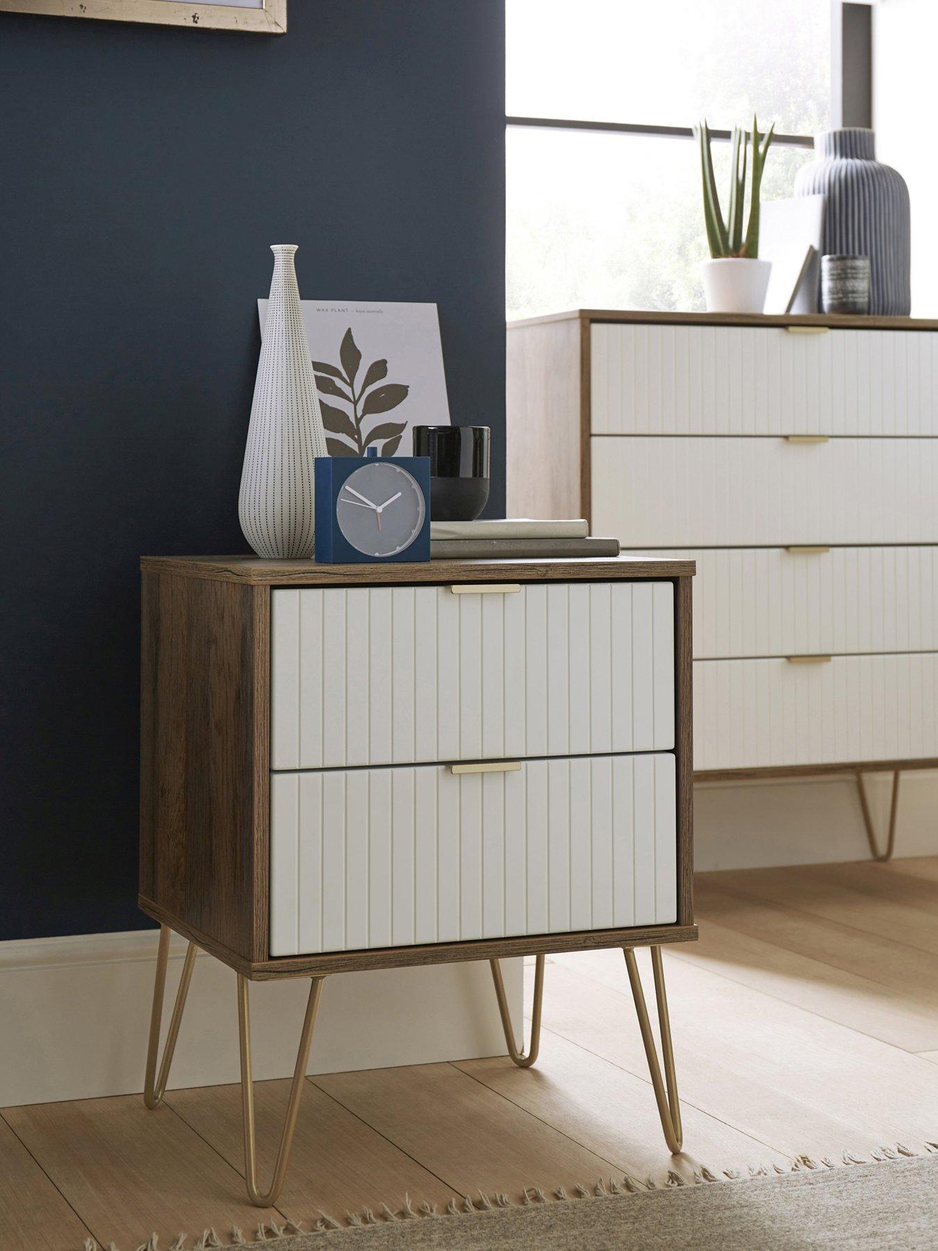 front image of swift-andie-ready-assembled-2-drawer-bedside-cabinet-whiteoak