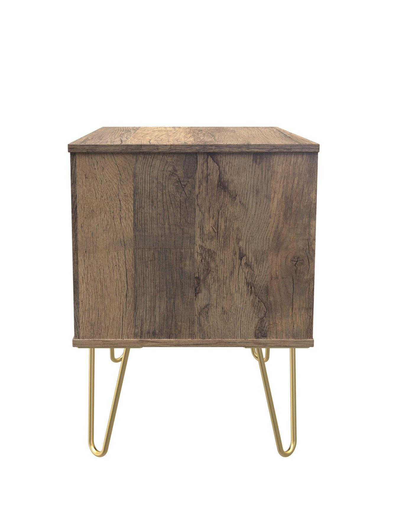  image of swift-andie-ready-assembled-2-drawer-bedside-cabinet-whiteoak