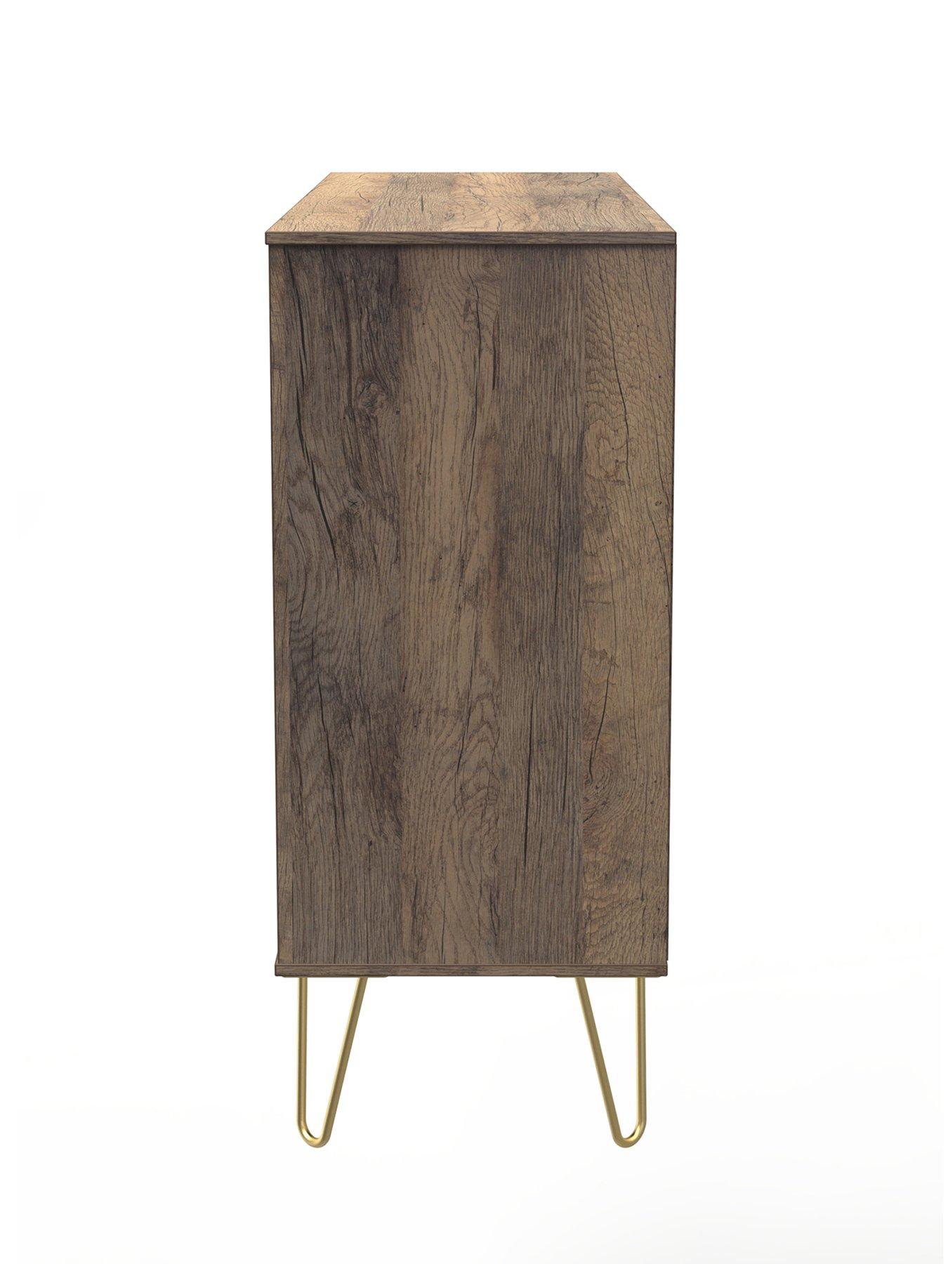  image of swift-andie-ready-assembled-5-drawer-chest-whiteoak