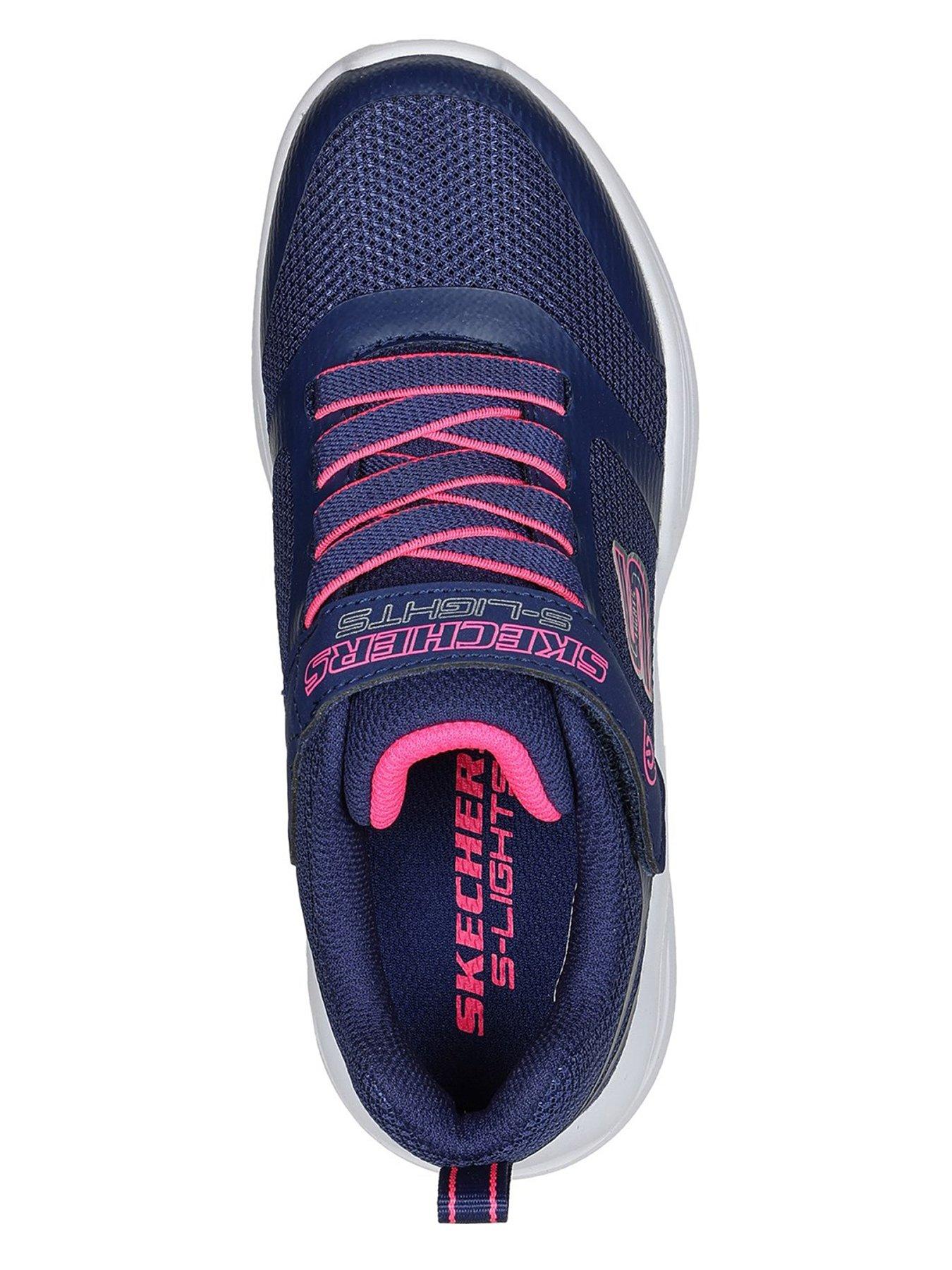  image of skechers-sola-glow-lighted-trainer-navy
