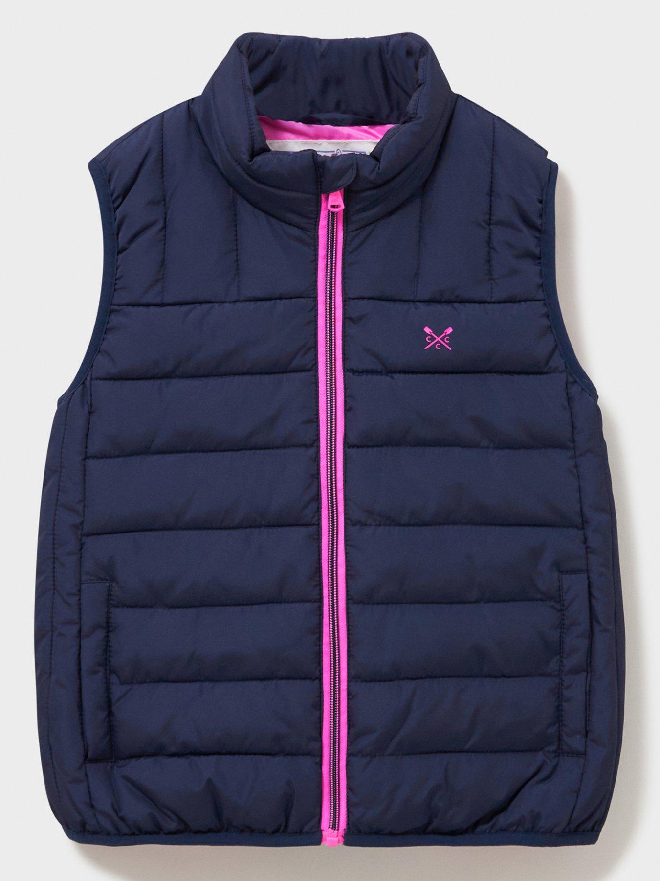 Girls hot sale navy gilet