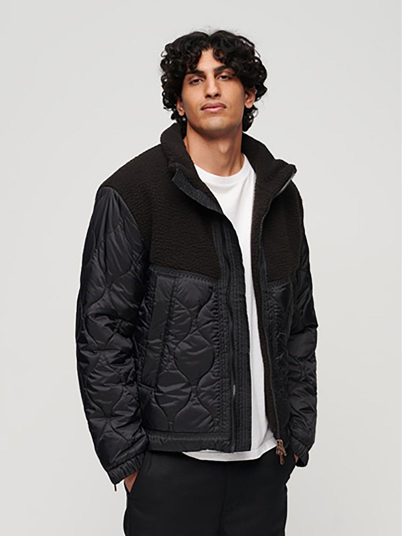 Sherpa Quilted Hybrid Jacket Black