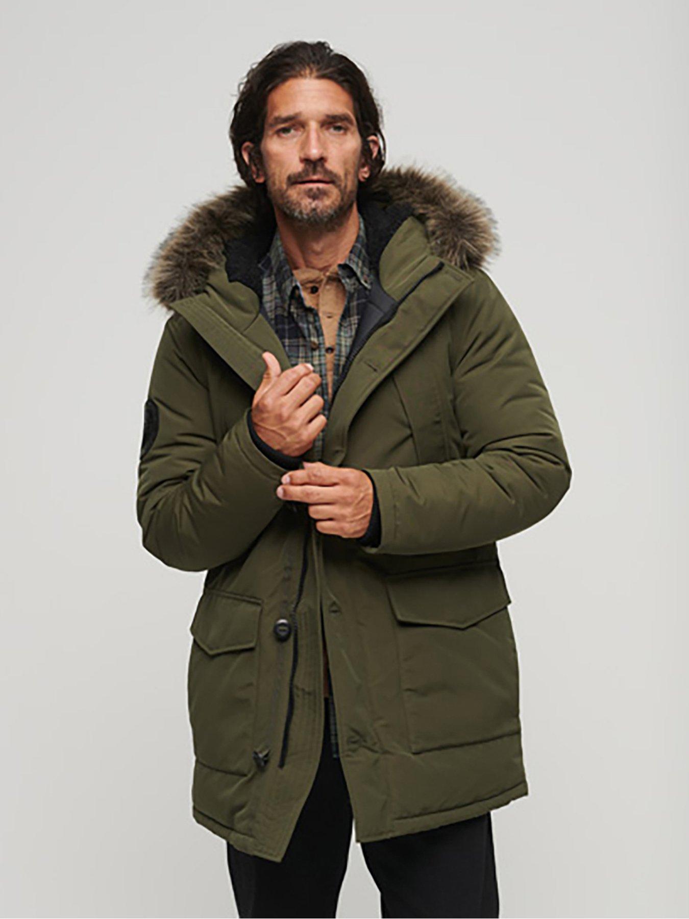 Dark clearance green parka