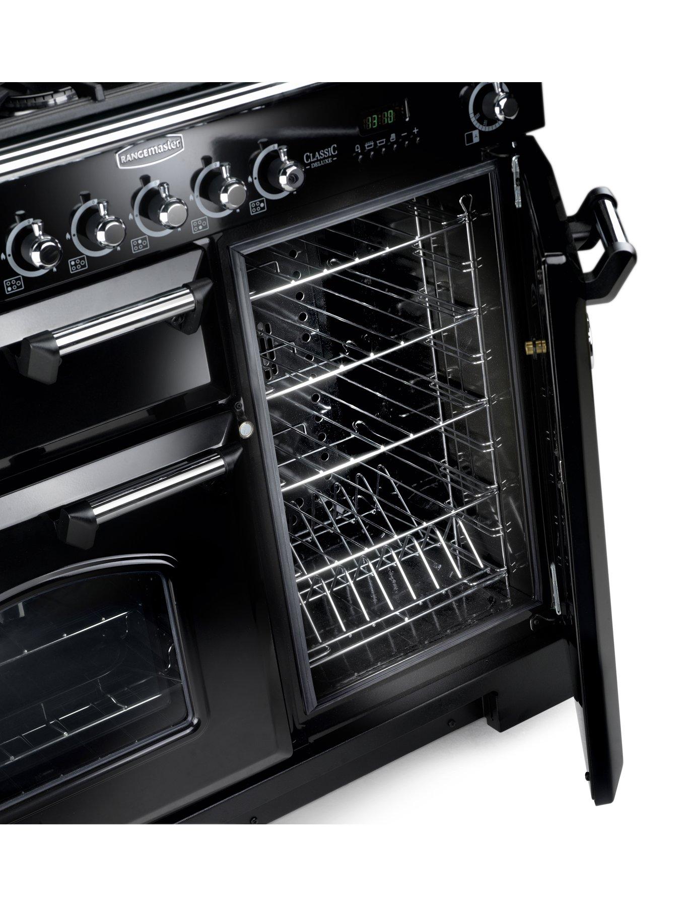  image of rangemaster-classic-cdl110dffblc-110cm-wide-dual-fuel-range-cooker-black-chrome-aa-rated