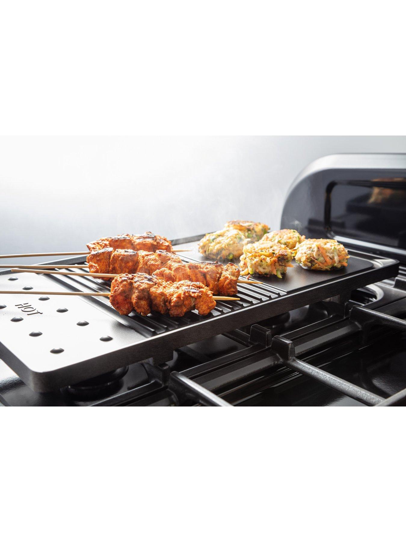  image of rangemaster-classic-deluxe-cdl110eiblc-110cm-widenbspelectric-range-cooker-with-induction-hob-black-chrome-aa-rated